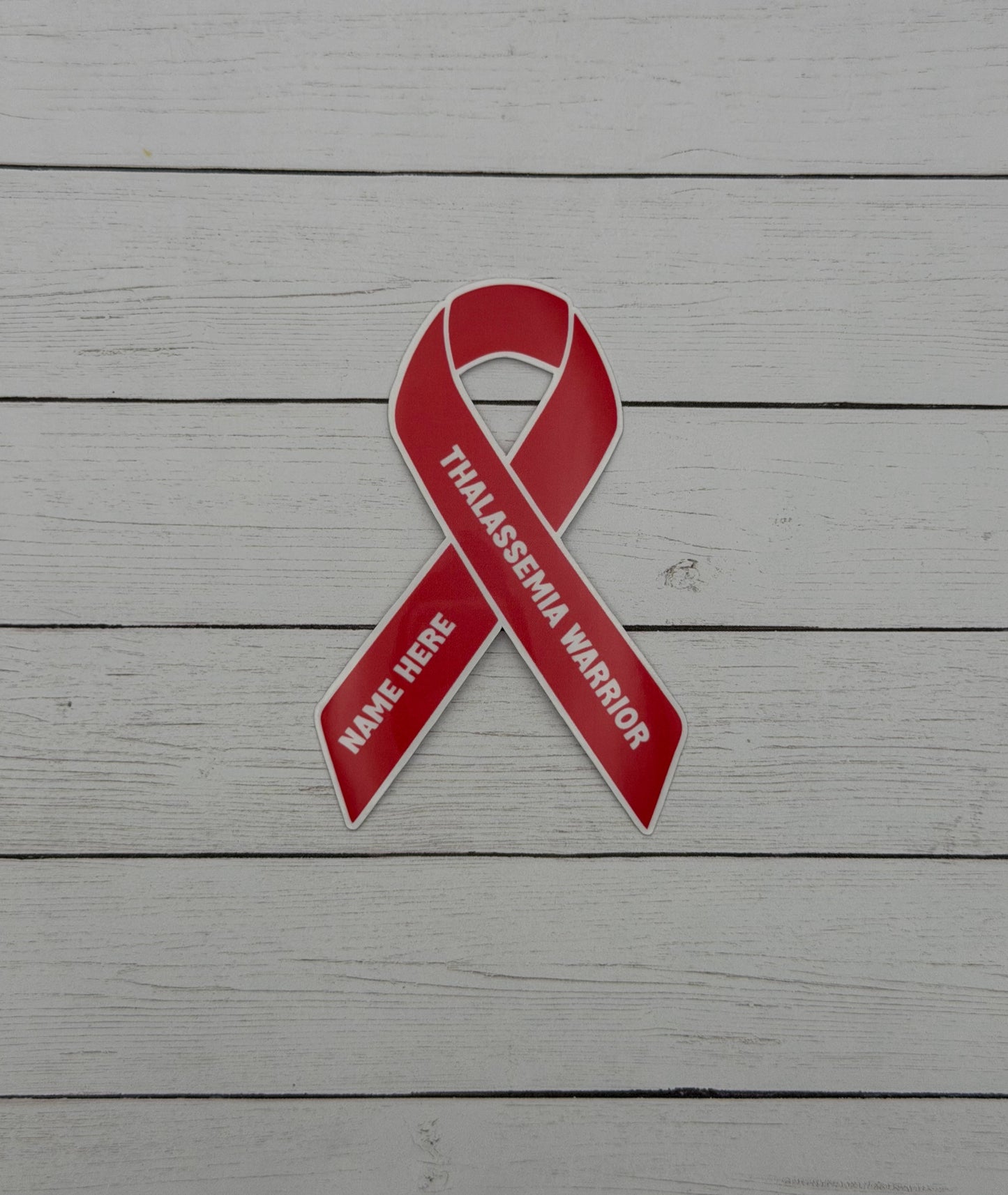 Thalassemia Warrior Custom Ribbon Sticker or Magnet