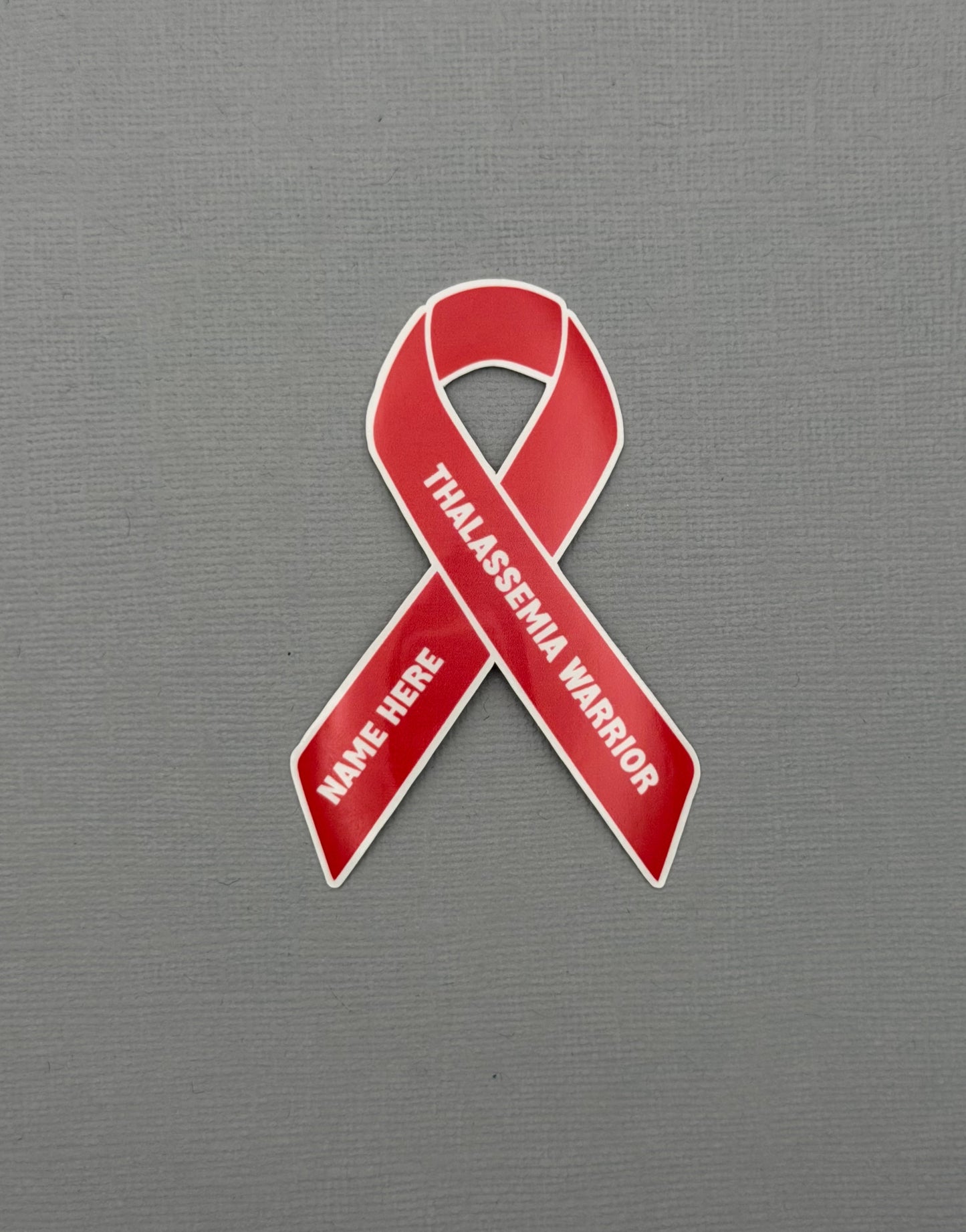 Thalassemia Warrior Custom Ribbon Sticker or Magnet