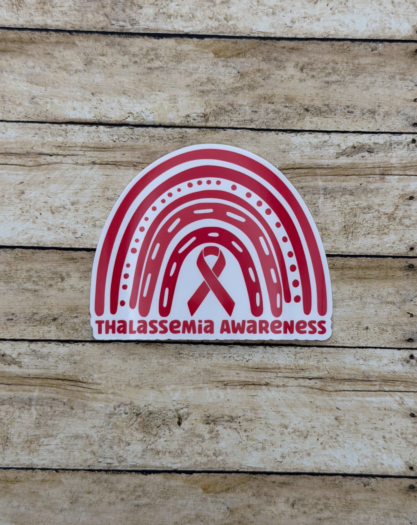 Thalassemia Awareness Rainbow Sticker or Magnet