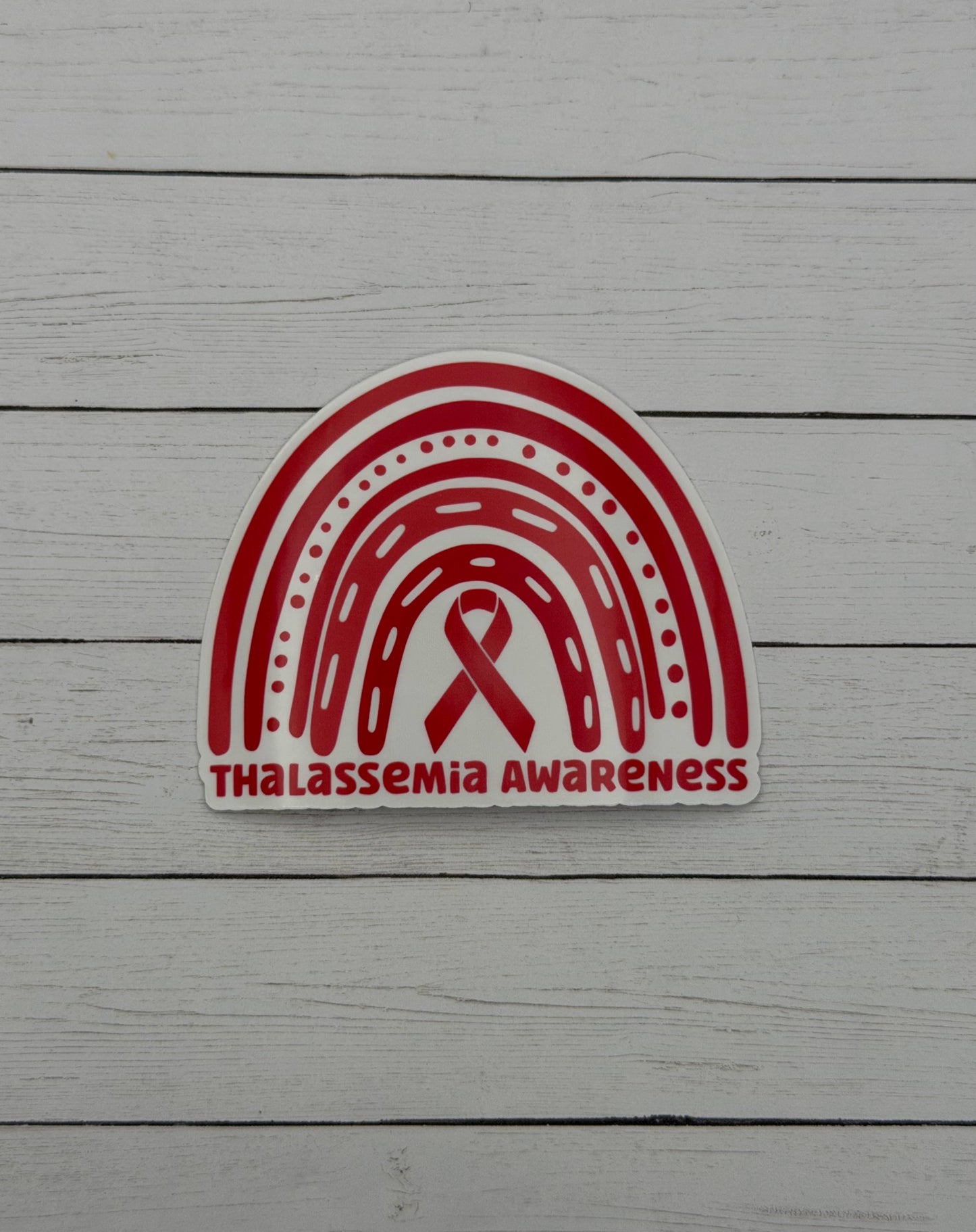 Thalassemia Awareness Rainbow Sticker or Magnet