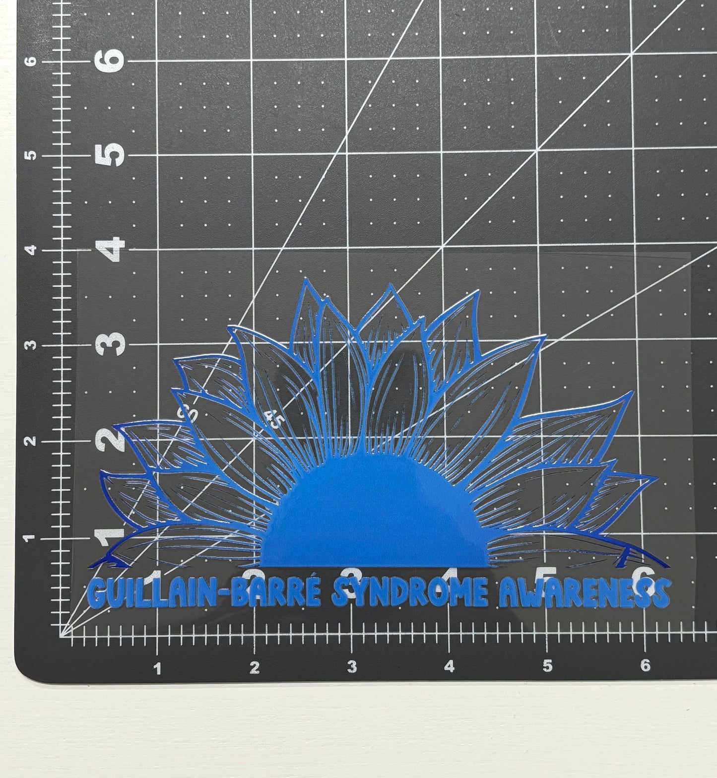 Guillain-Barre Syndrome Awareness Sunflower Car Decal