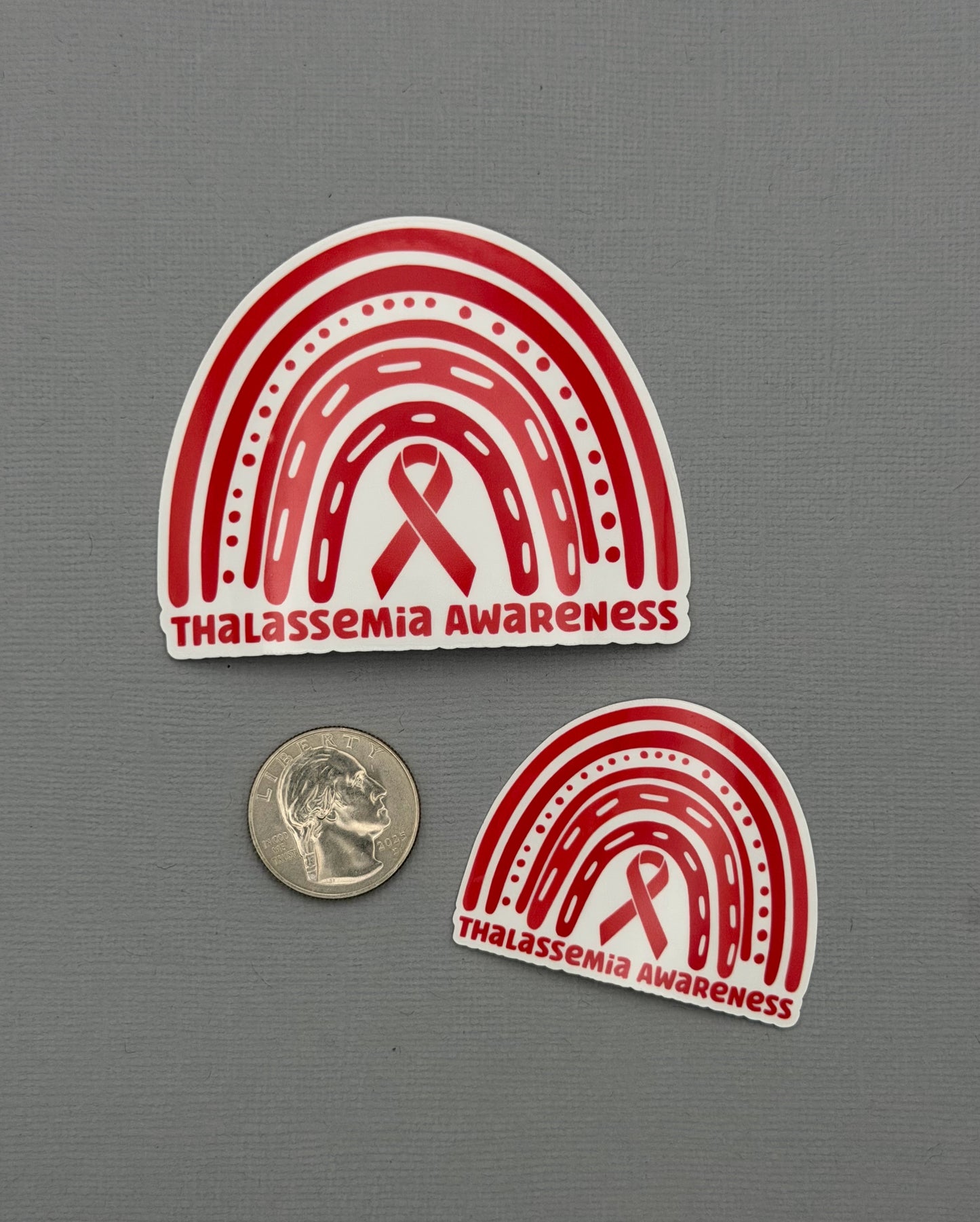 Thalassemia Awareness Rainbow Sticker or Magnet