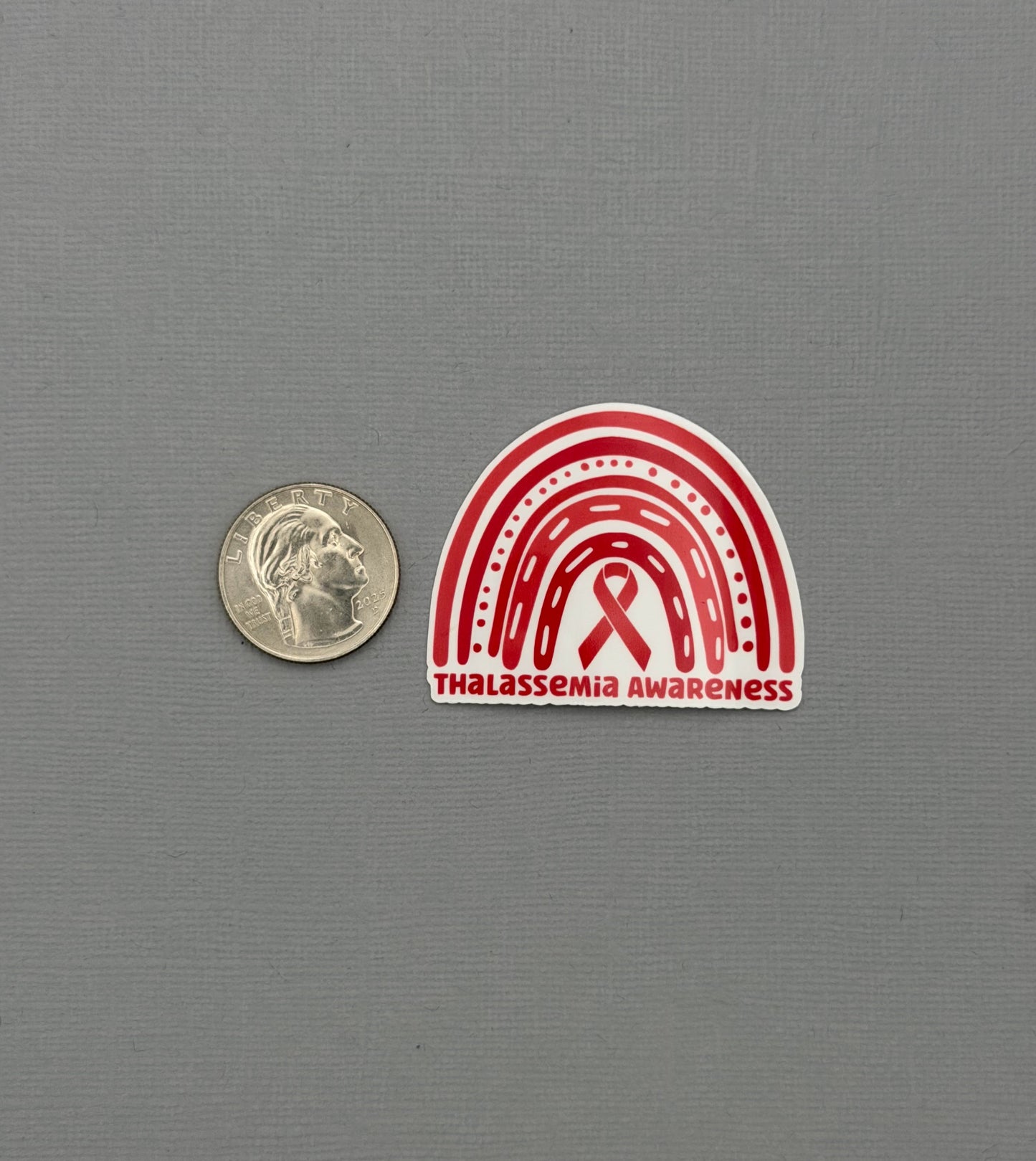 Thalassemia Awareness Rainbow Sticker or Magnet