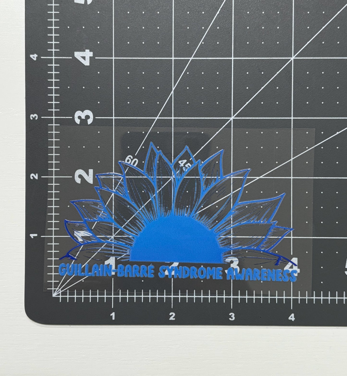 Guillain-Barre Syndrome Awareness Sunflower Car Decal