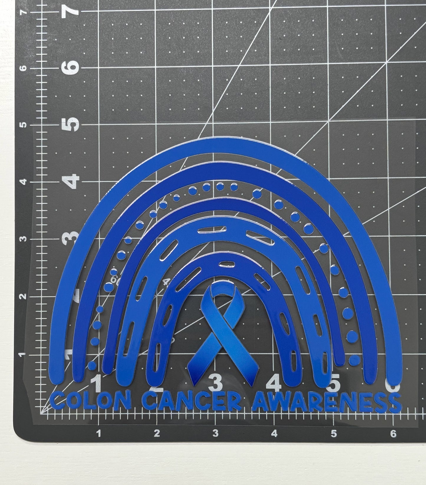 Colon Cancer Awareness Rainbow Car Decal