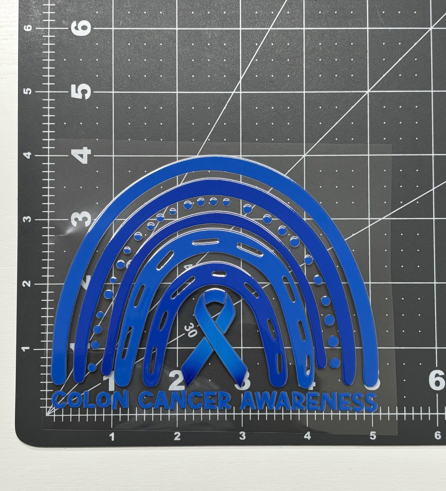 Colon Cancer Awareness Rainbow Car Decal