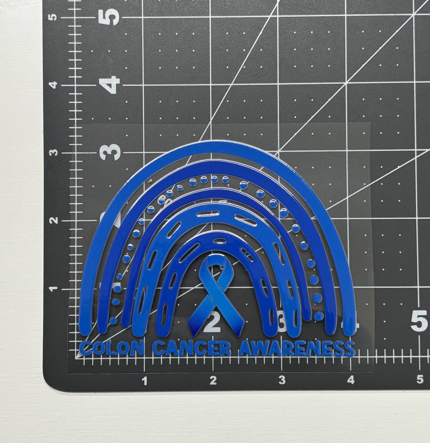 Colon Cancer Awareness Rainbow Car Decal