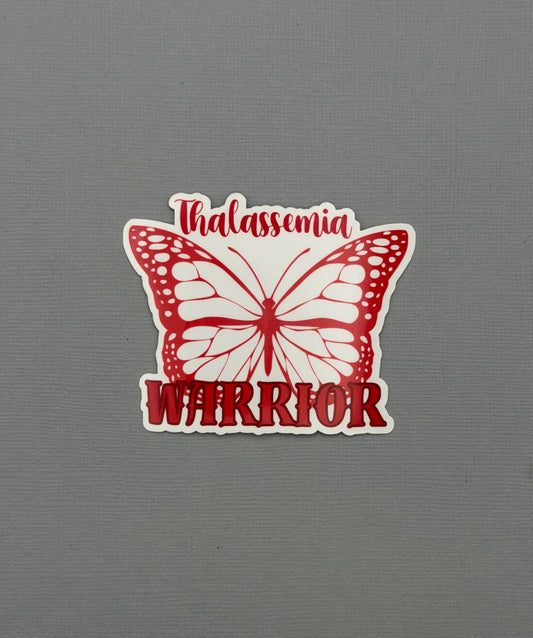 Thalassemia Warrior Butterfly Sticker or Magnet