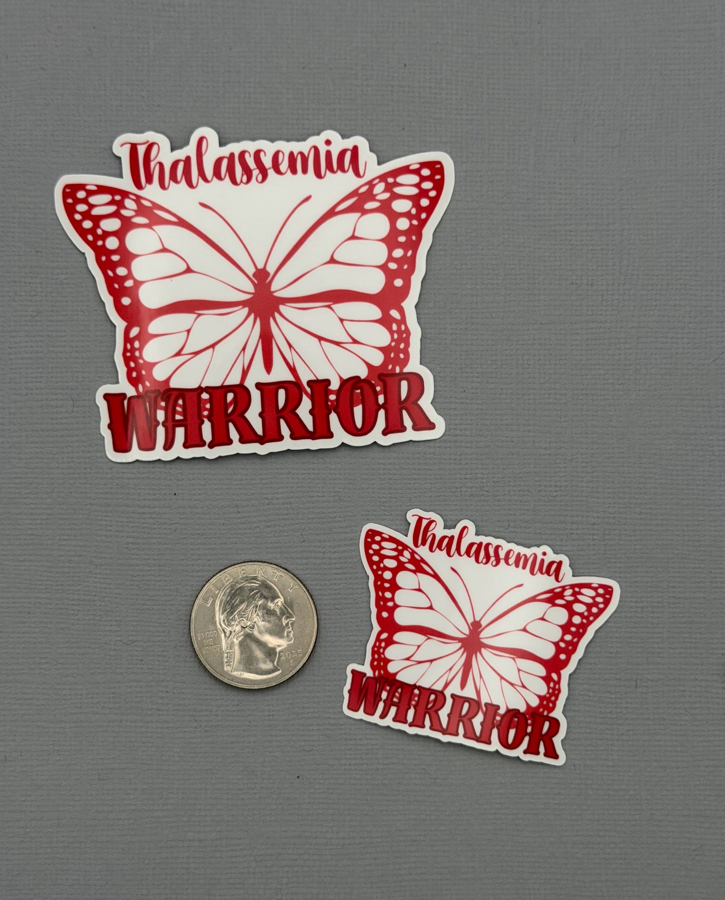 Thalassemia Warrior Butterfly Sticker or Magnet