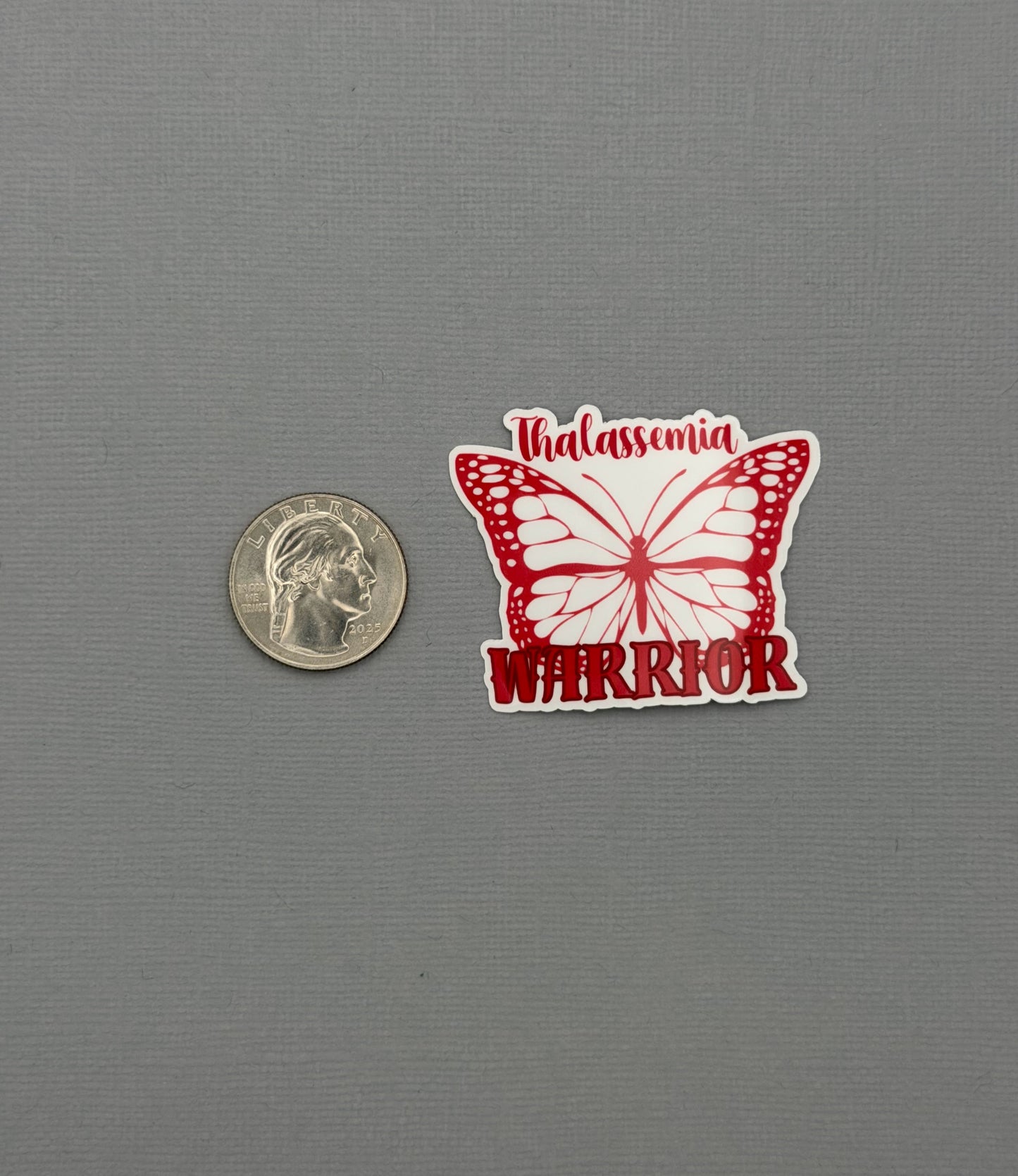 Thalassemia Warrior Butterfly Sticker or Magnet