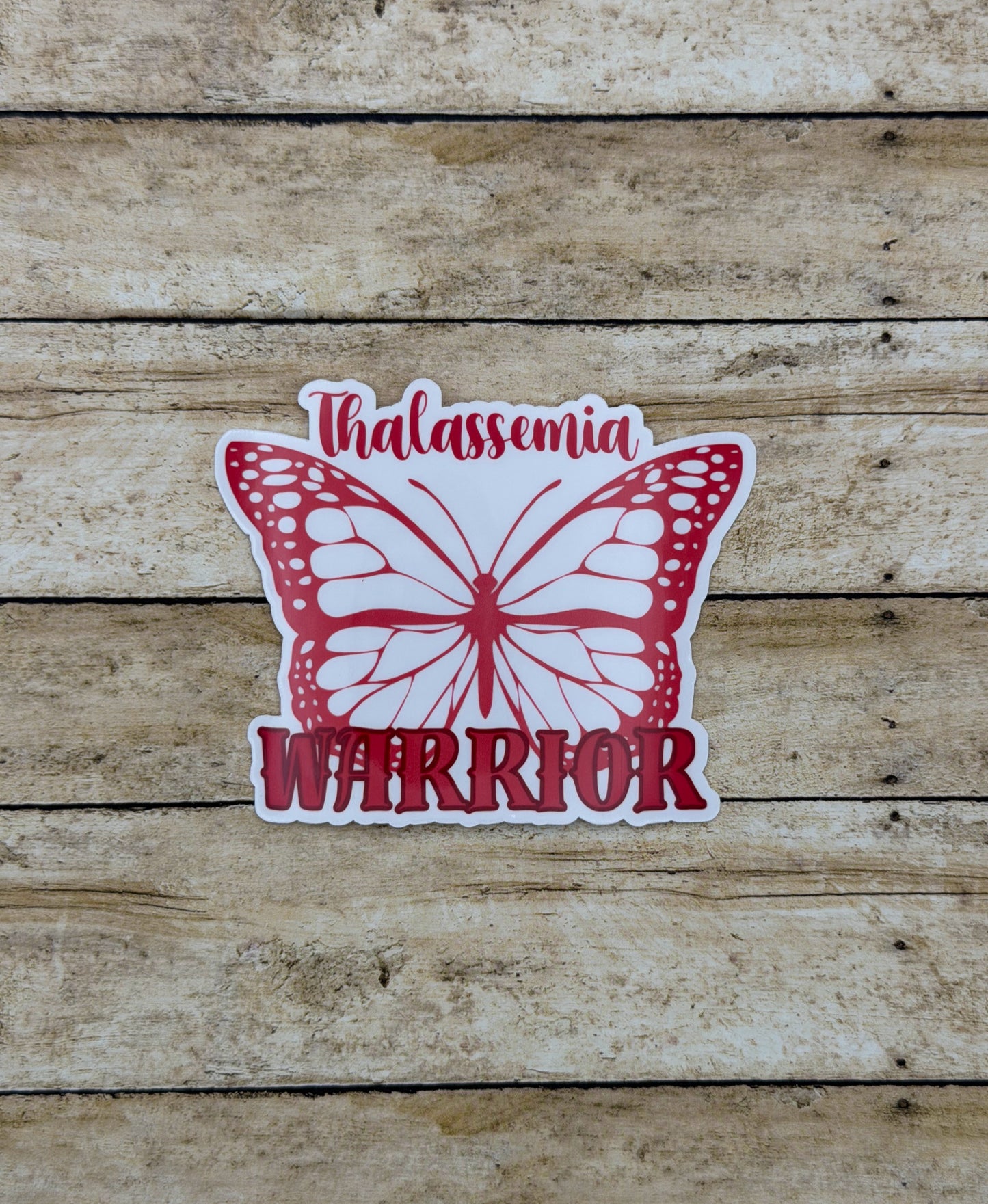 Thalassemia Warrior Butterfly Sticker or Magnet