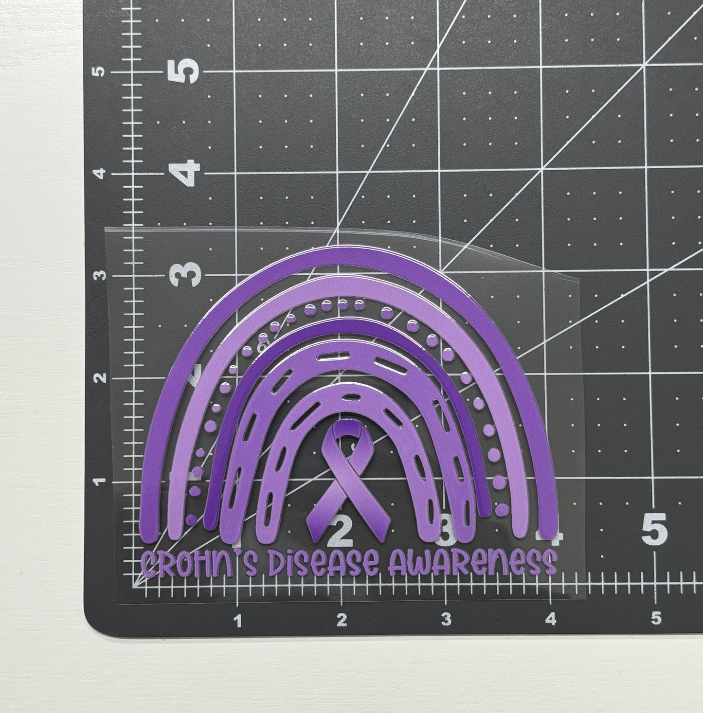Crohn's Disease Awareness Rainbow Car Decal