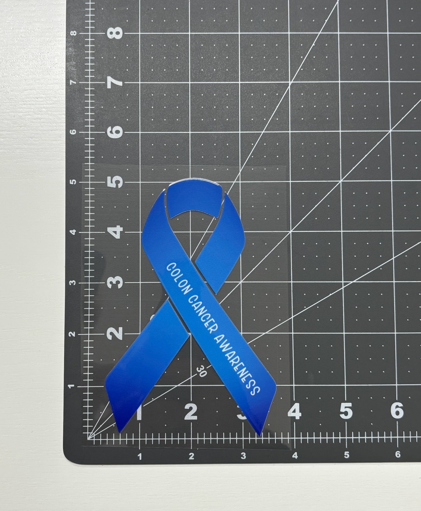 Colon Cancer Awareness Ribbon Car Decal