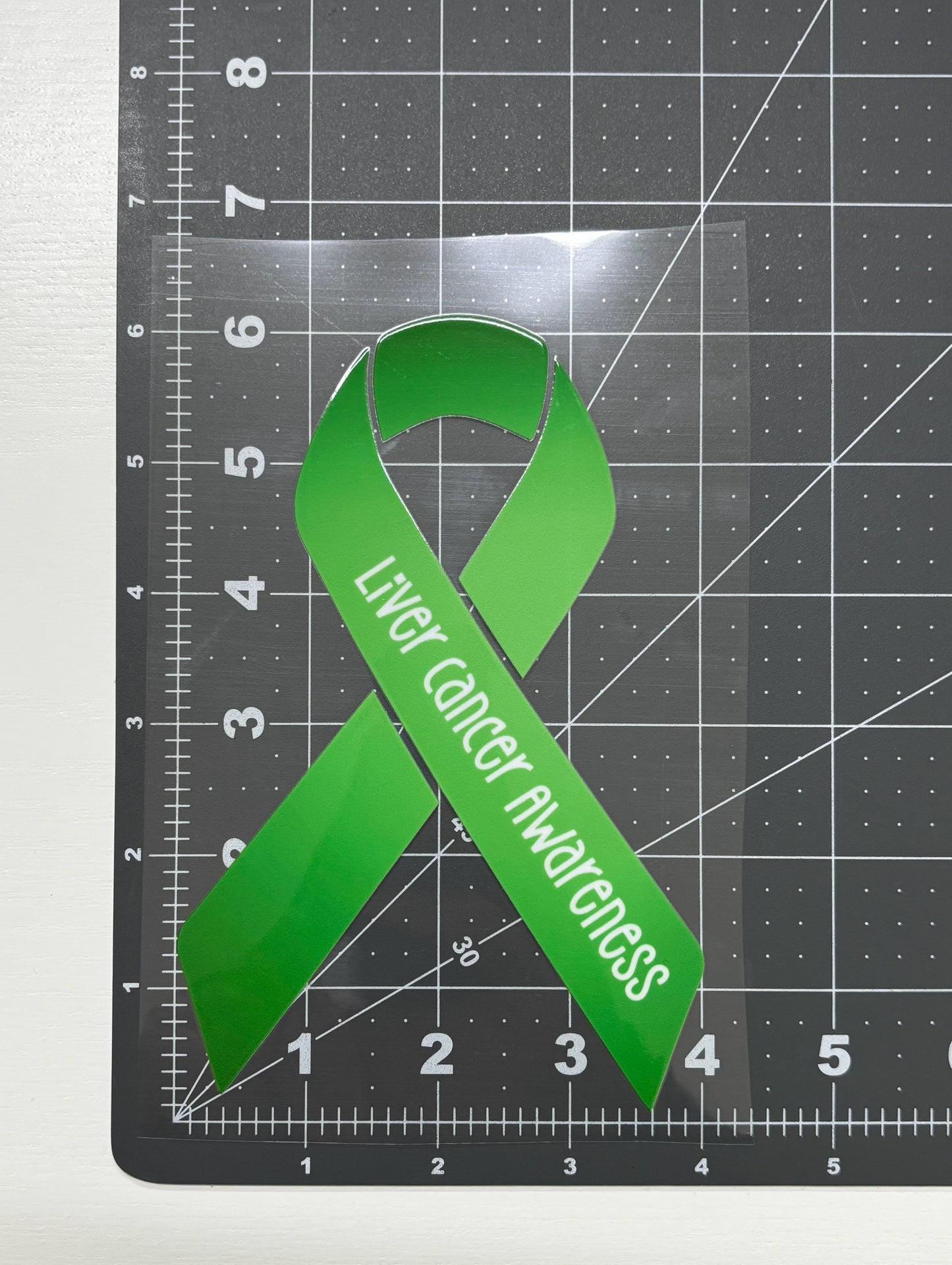 Liver Cancer Awareness Ribbon Car Decal