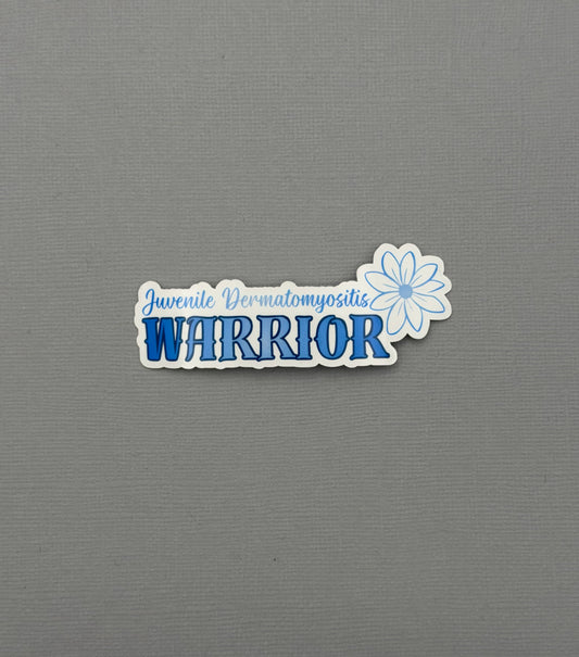 Juvenile Dermatomyositis Warrior Flower Sticker or Magnet