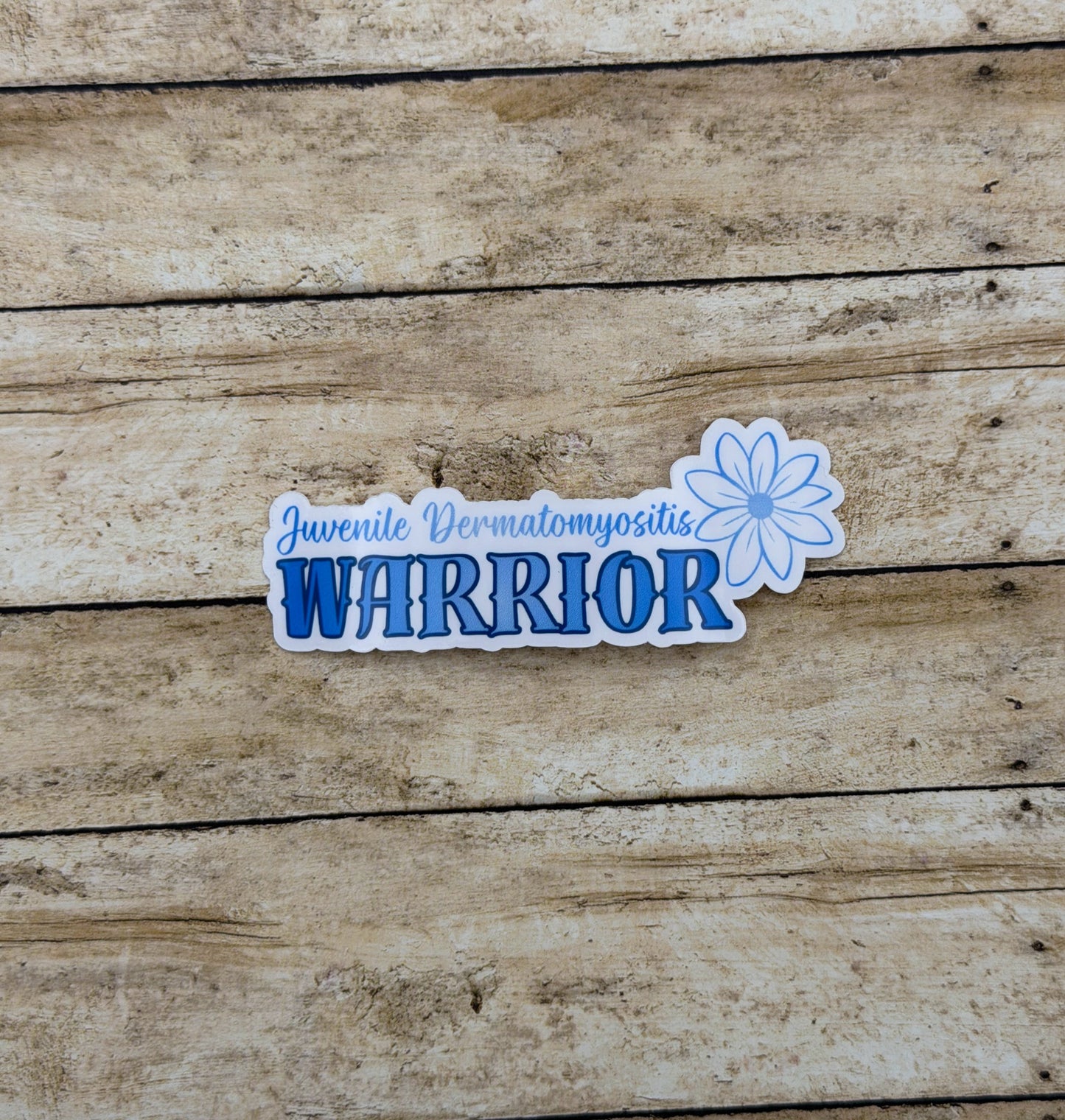 Juvenile Dermatomyositis Warrior Flower Sticker or Magnet