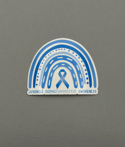 Juvenile Dermatomyositis Awareness Rainbow Sticker or Magnet