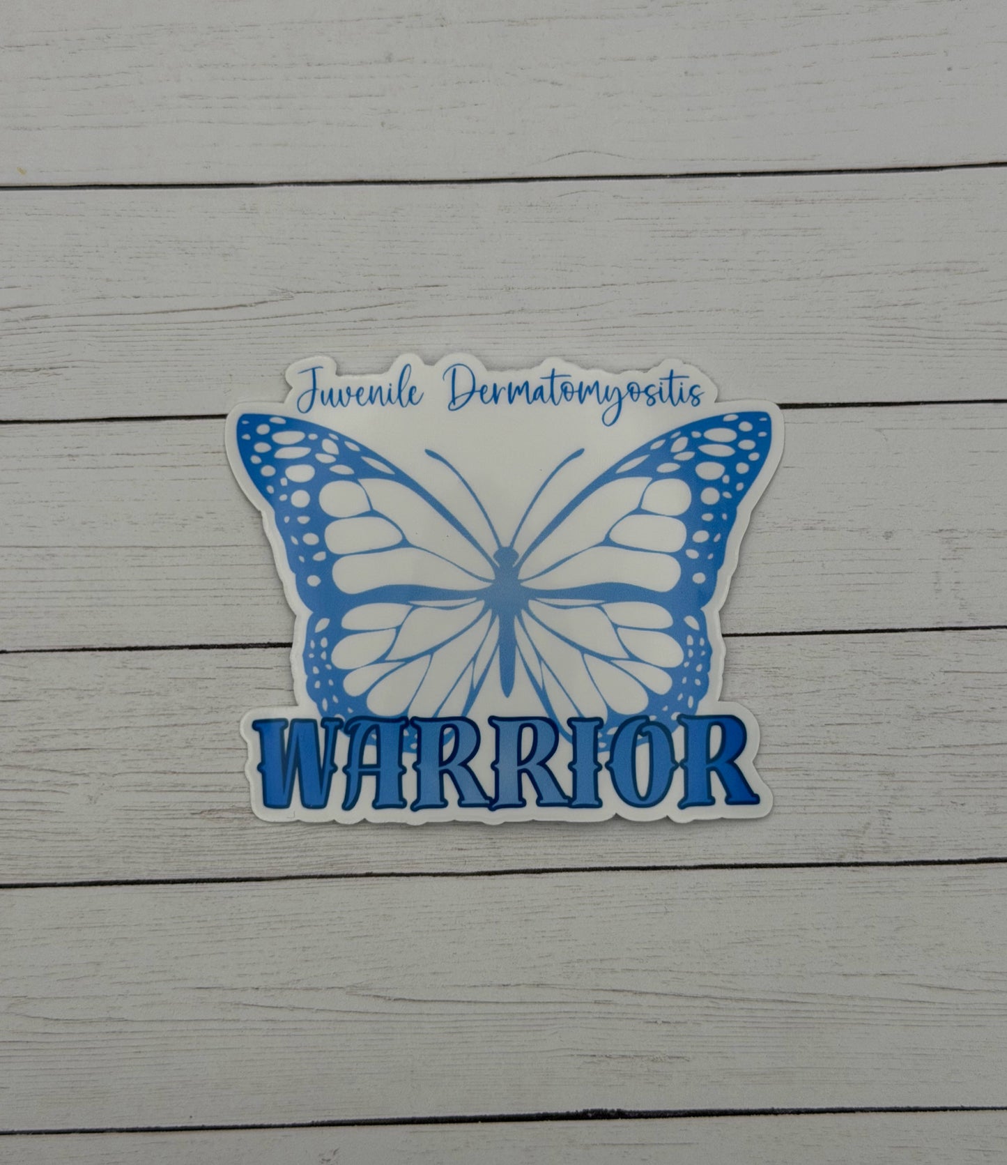 Juvenile Dermatomyositis Warrior Butterfly Sticker or Magnet