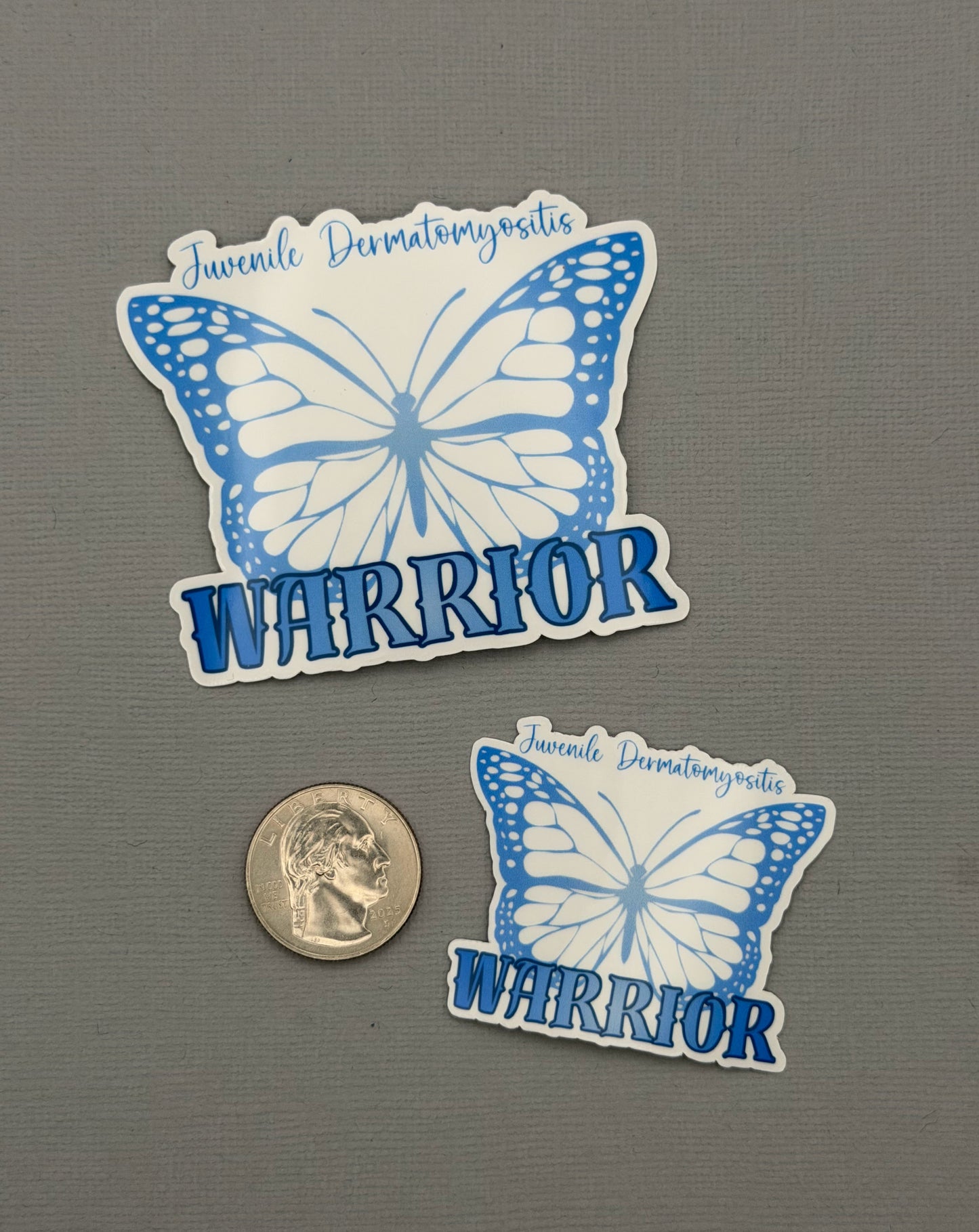 Juvenile Dermatomyositis Warrior Butterfly Sticker or Magnet