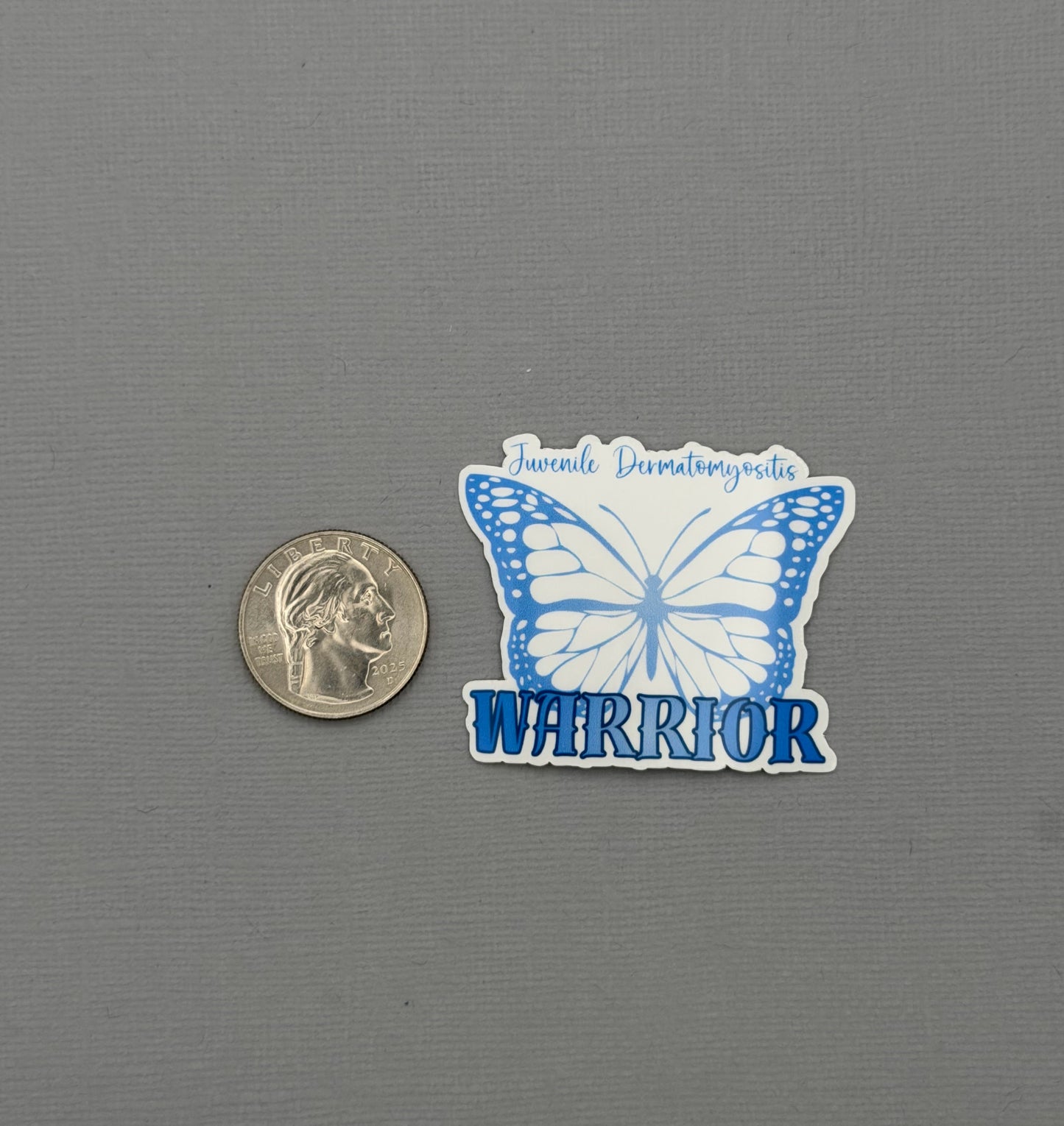 Juvenile Dermatomyositis Warrior Butterfly Sticker or Magnet