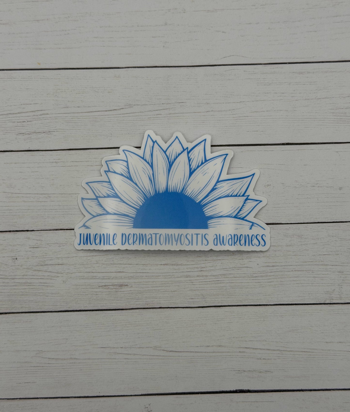 Juvenile Dermatomyositis Awareness Sunflower Sticker or Magnet