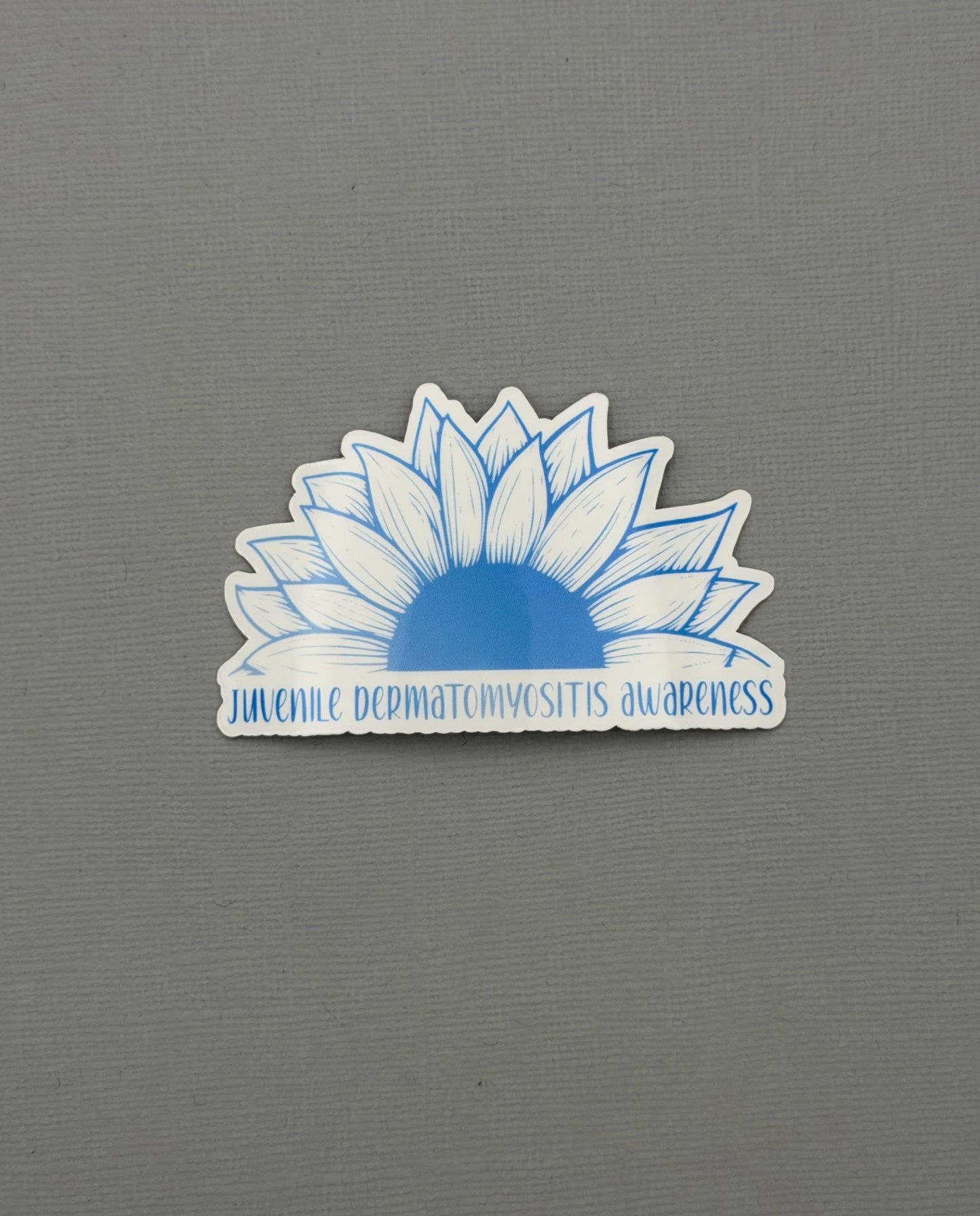 Juvenile Dermatomyositis Awareness Sunflower Sticker or Magnet