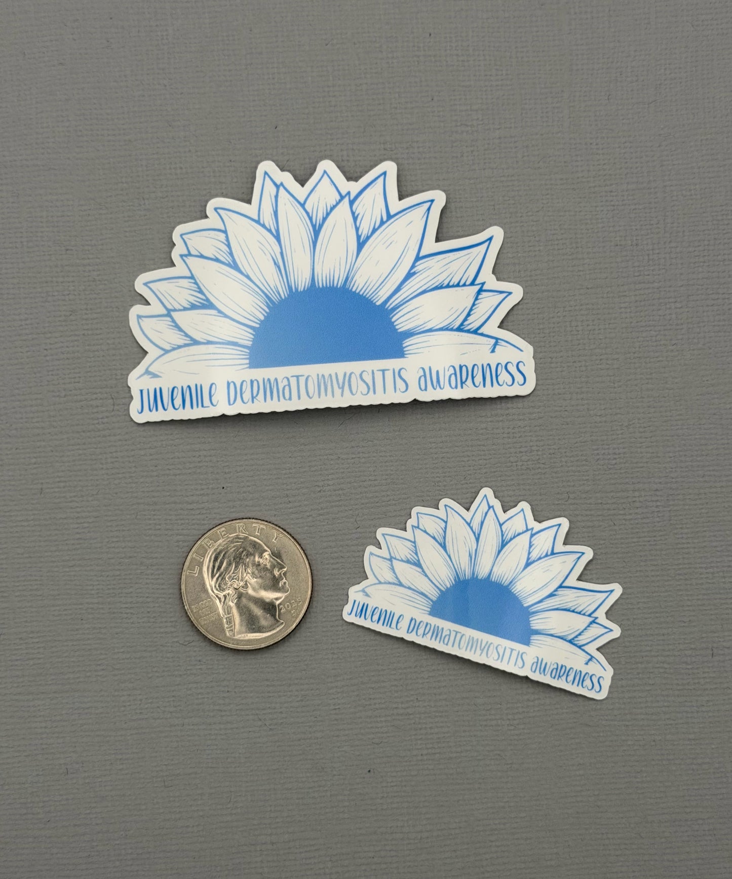Juvenile Dermatomyositis Awareness Sunflower Sticker or Magnet