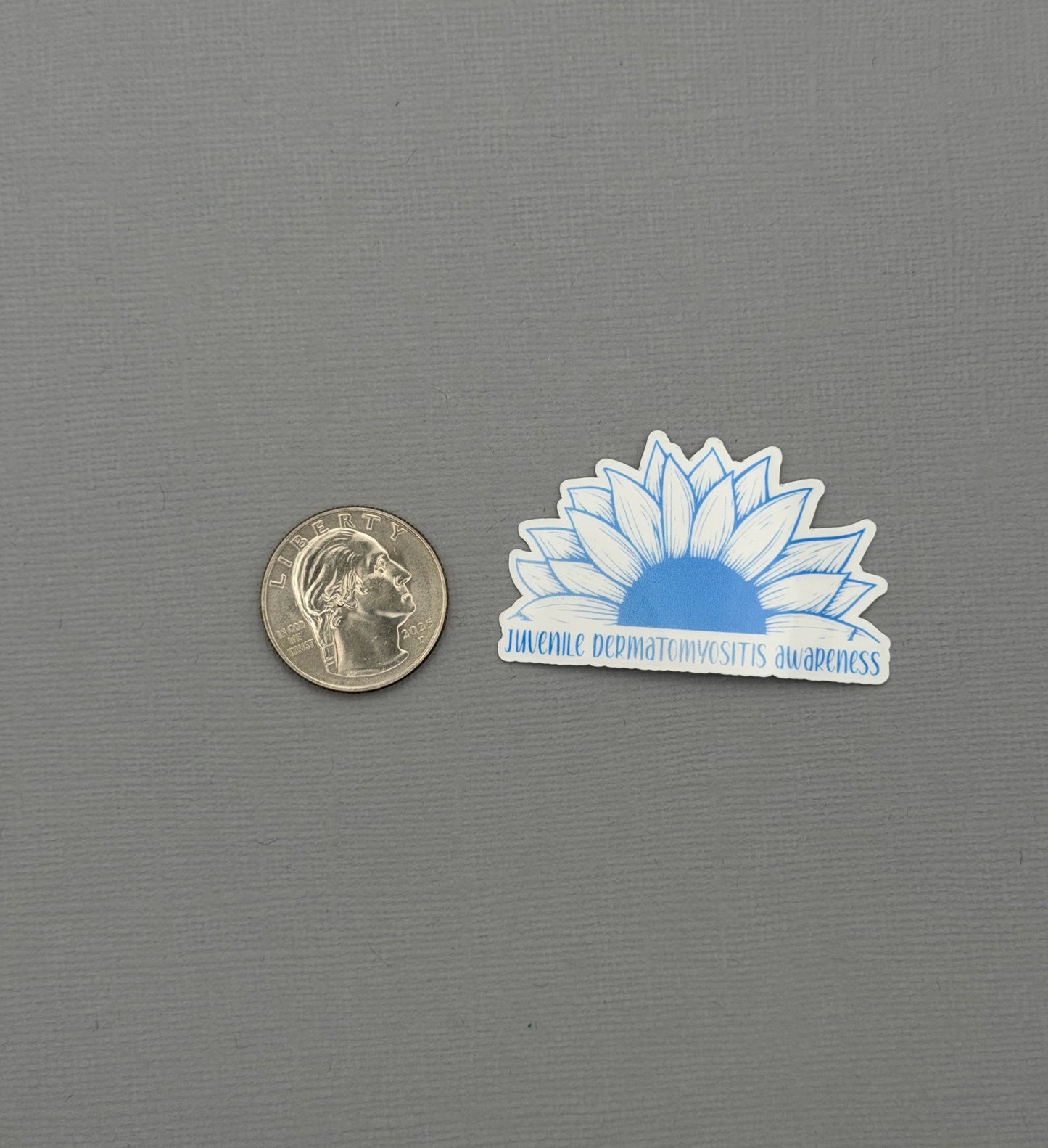 Juvenile Dermatomyositis Awareness Sunflower Sticker or Magnet