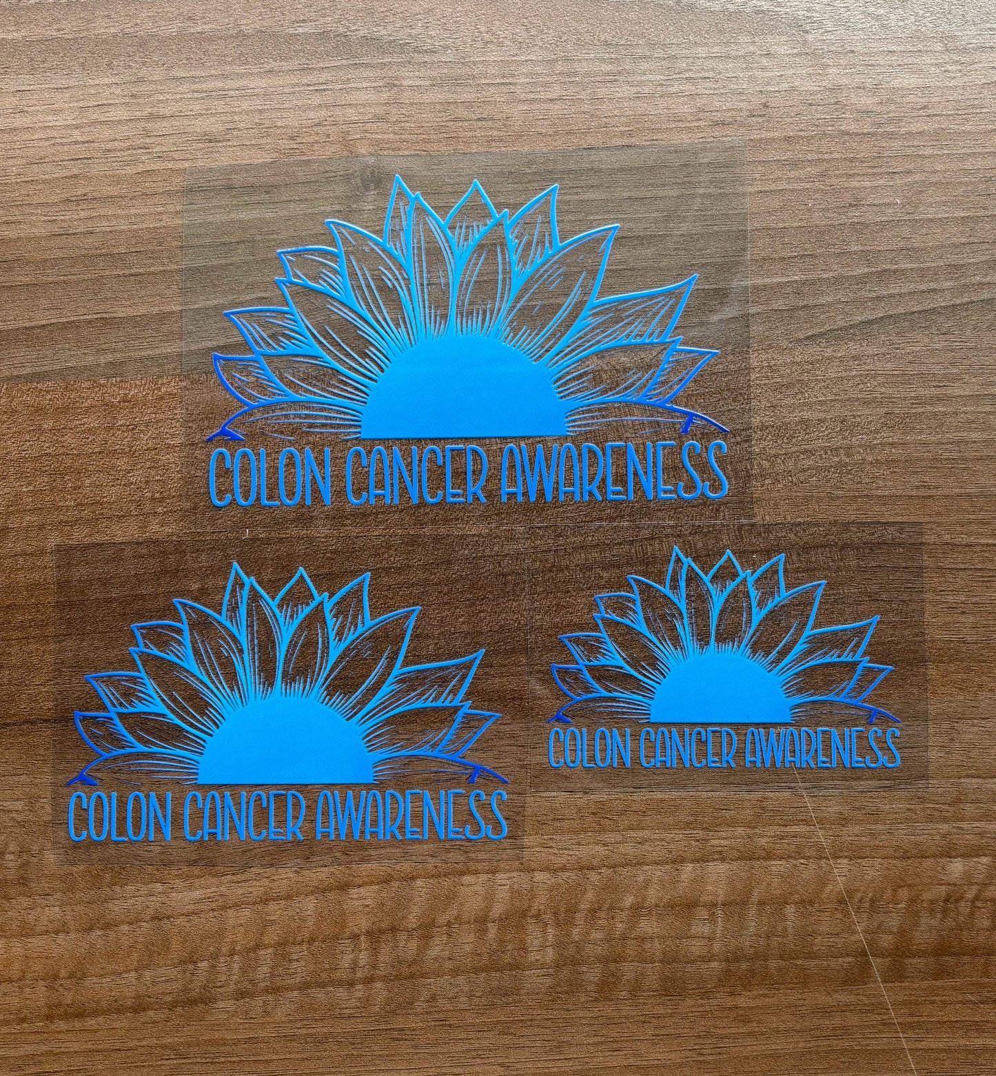Colon Cancer Awareness Sunflower Car Decal