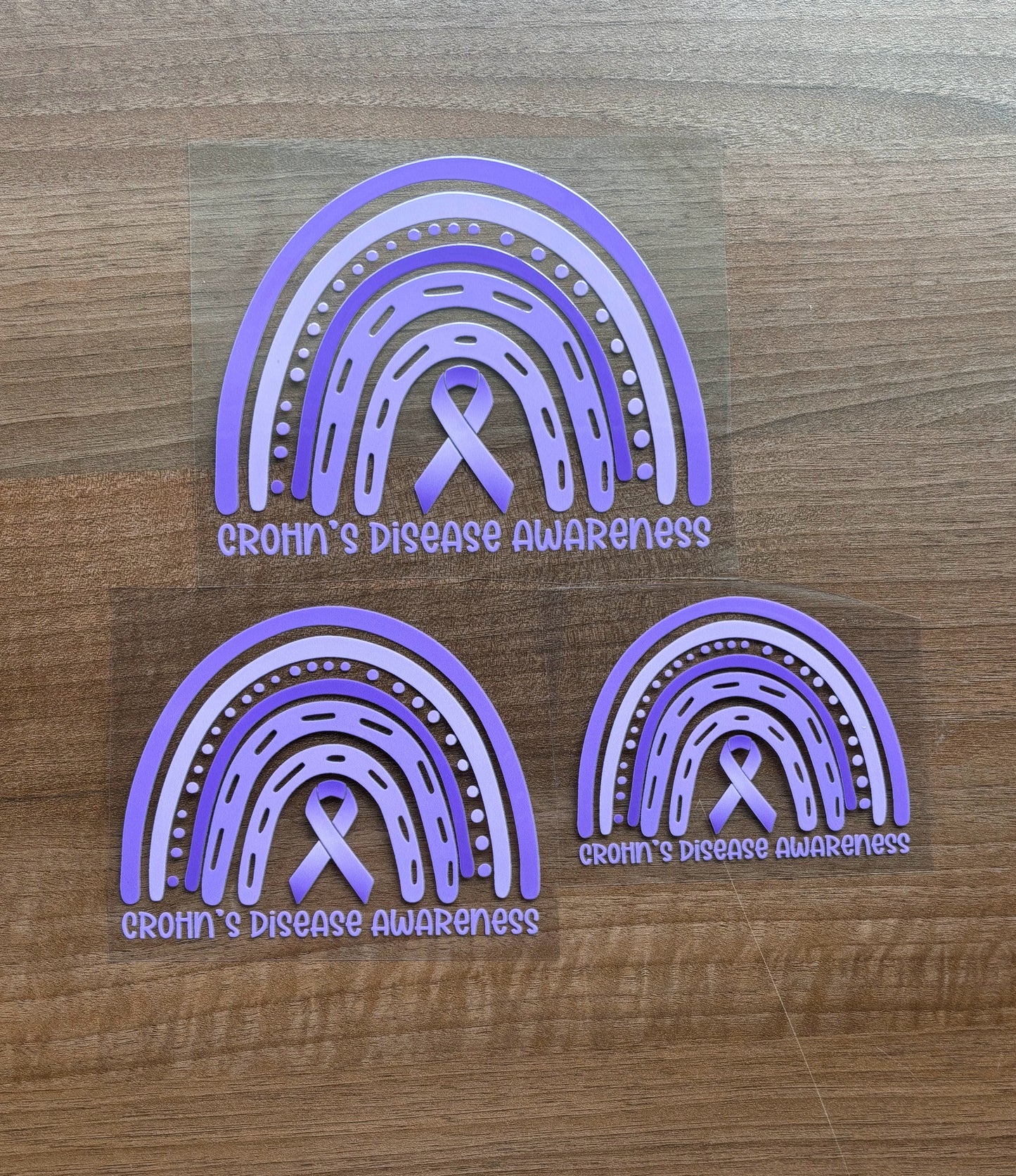 Crohn's Disease Awareness Rainbow Car Decal