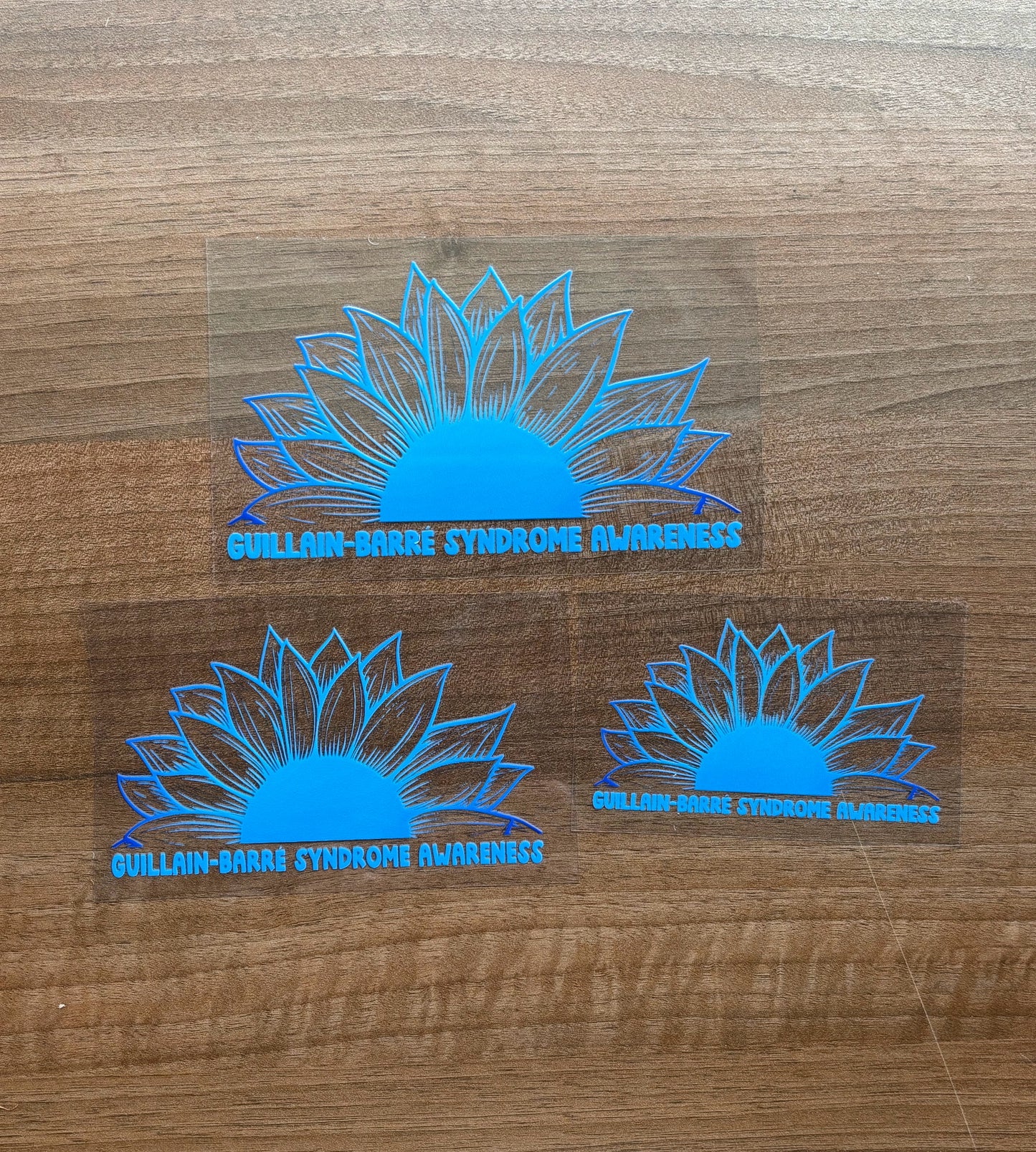 Guillain-Barre Syndrome Awareness Sunflower Car Decal