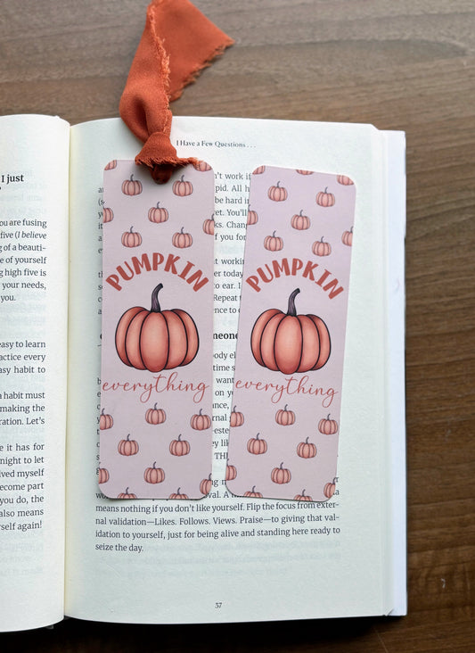 Pumpkin Everything Bookmark