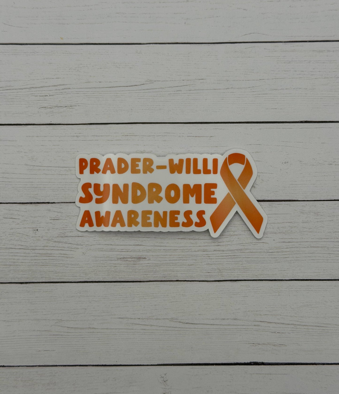 Prader–Willi Syndrome Awareness with Ribbon Sticker or Magnet