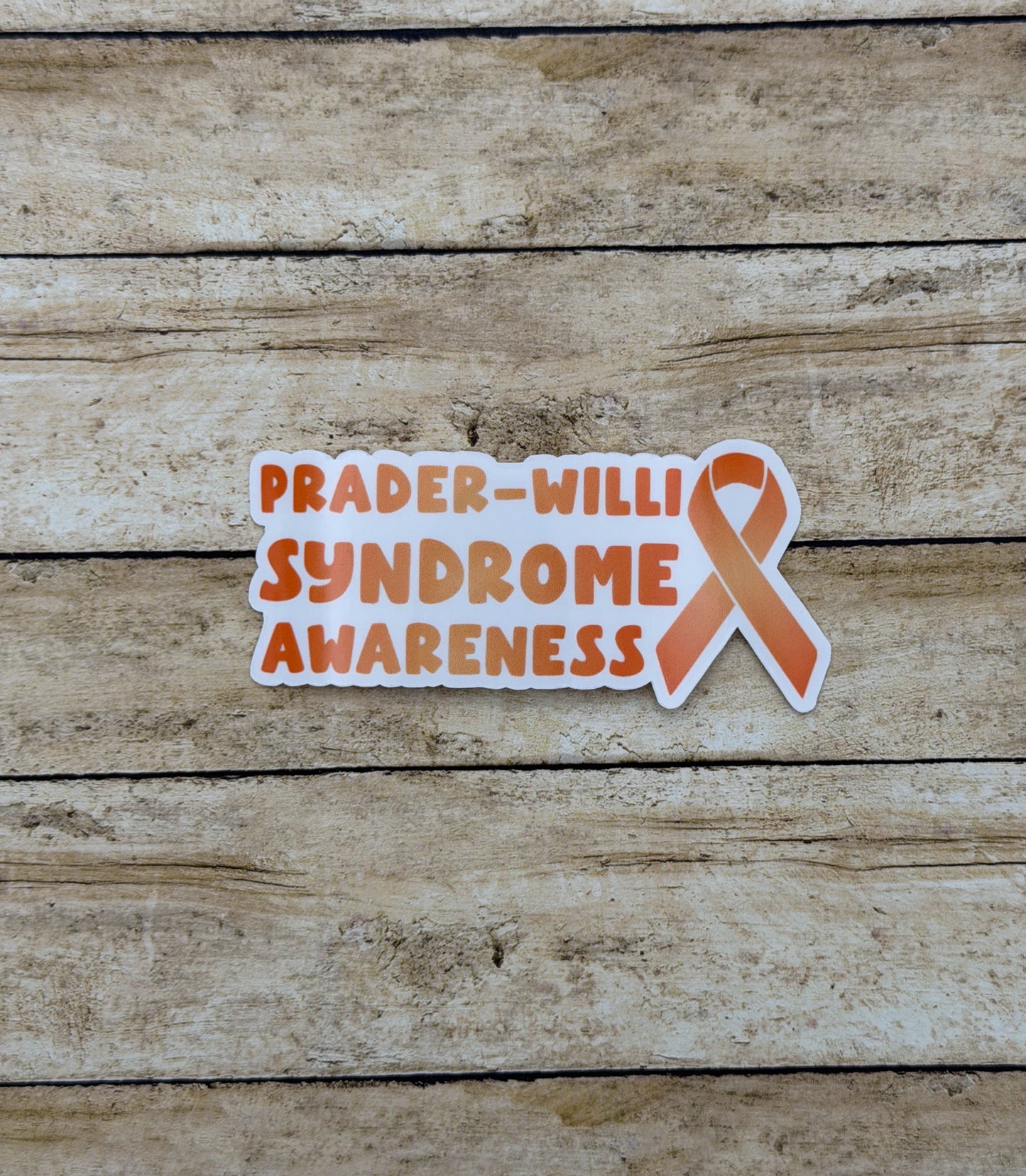 Prader–Willi Syndrome Awareness with Ribbon Sticker or Magnet