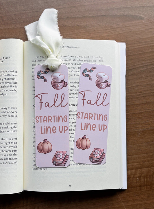 Fall Starting Line Up Bookmark