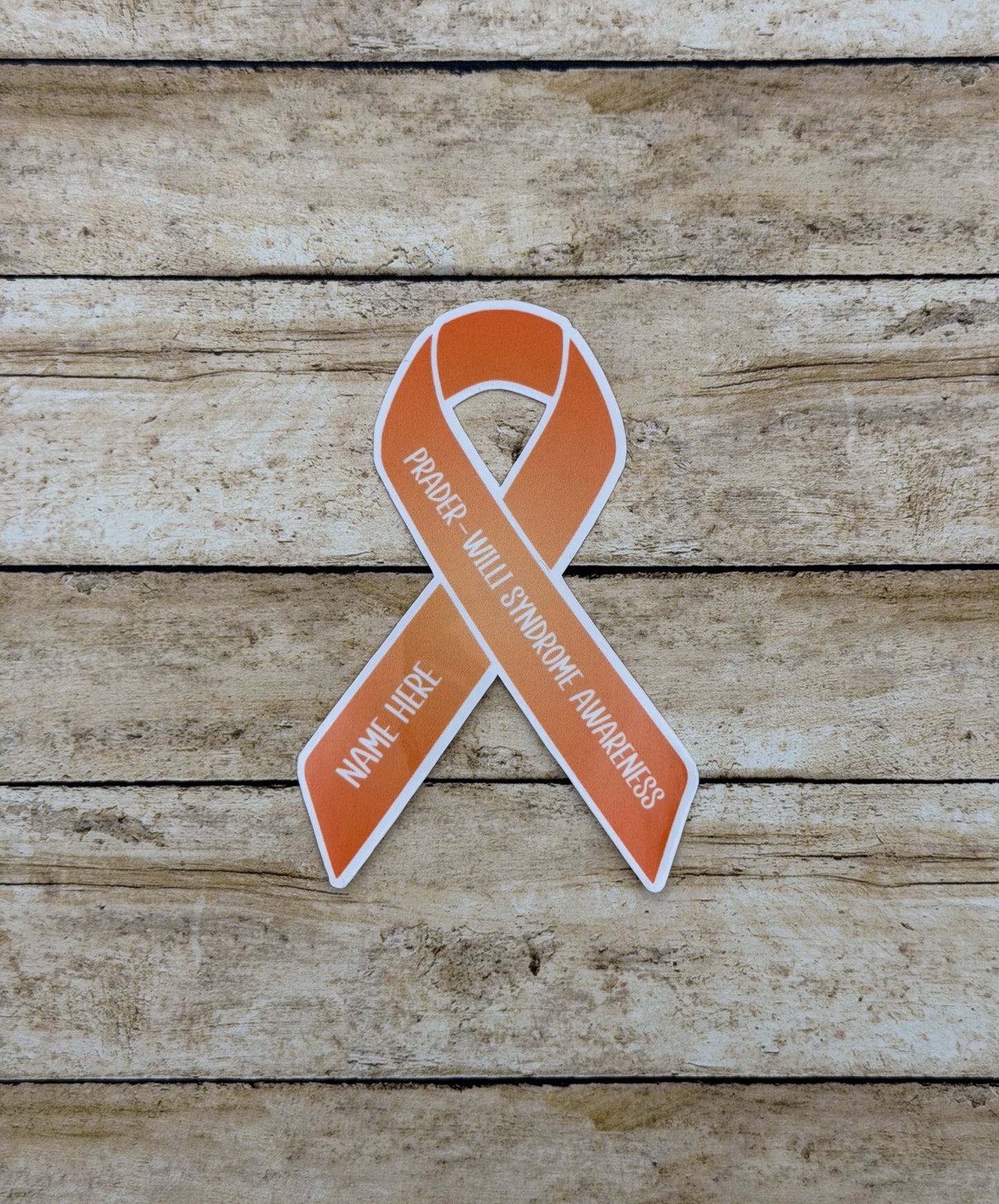 Prader–Willi Syndrome Awareness Custom Ribbon Sticker