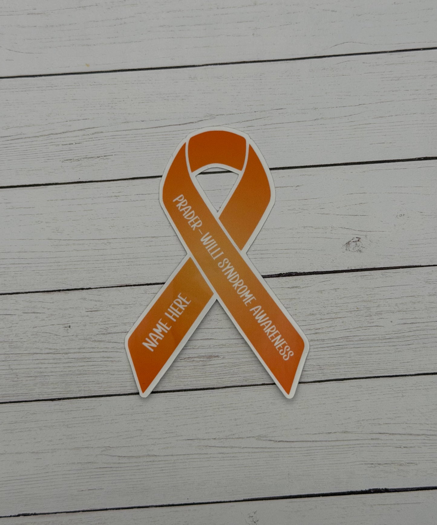 Prader–Willi Syndrome Awareness Custom Ribbon Sticker
