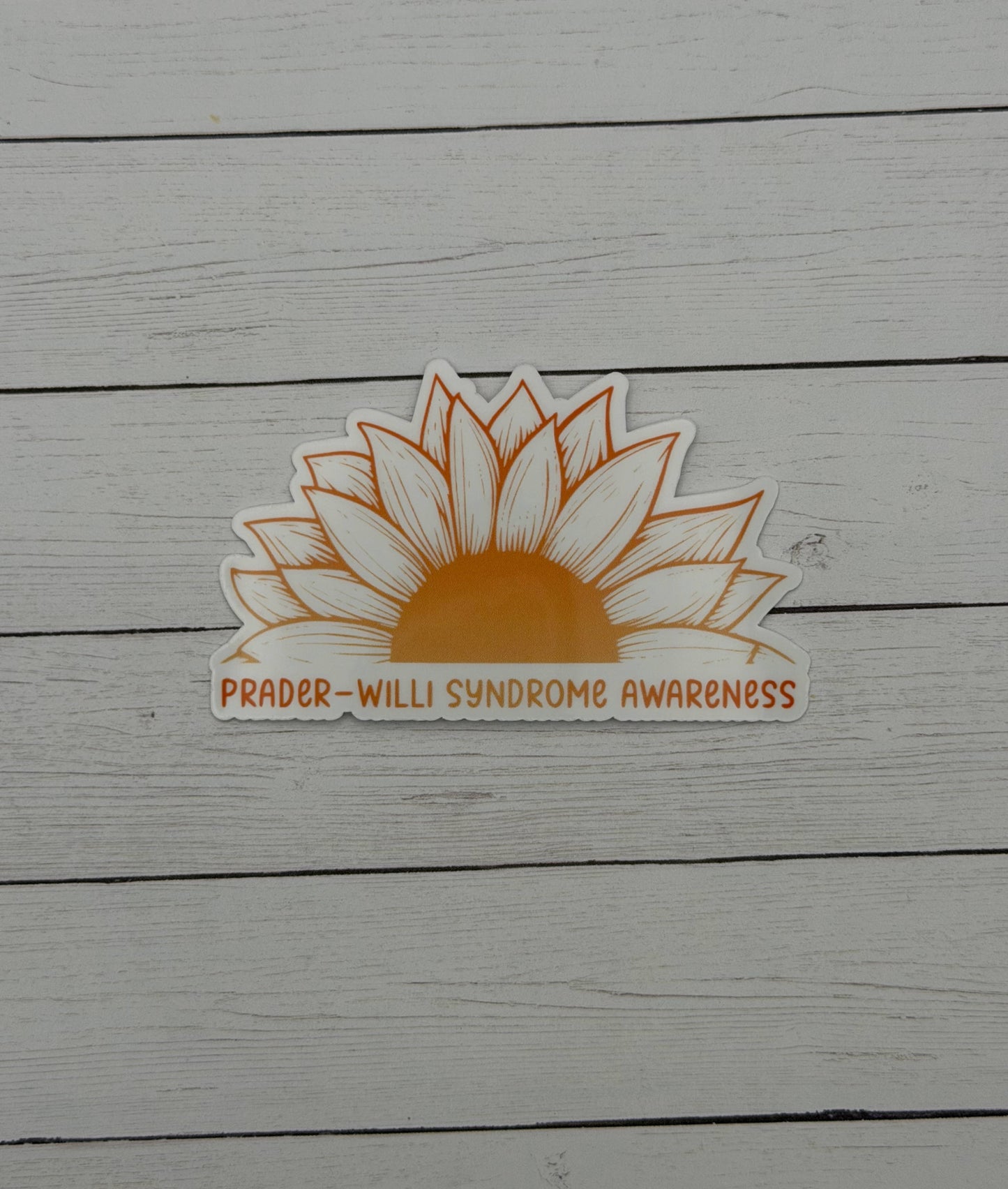 Prader–Willi Syndrome Awareness Sunflower Sticker or Magnet