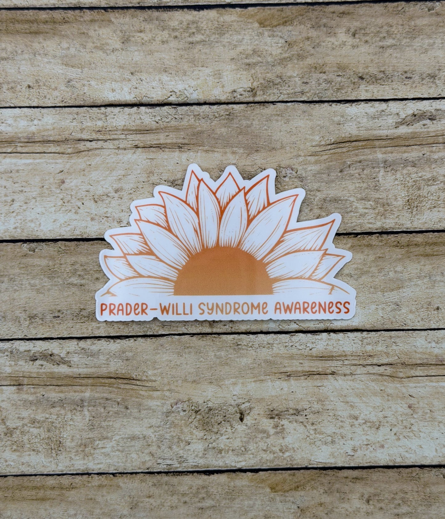 Prader–Willi Syndrome Awareness Sunflower Sticker or Magnet