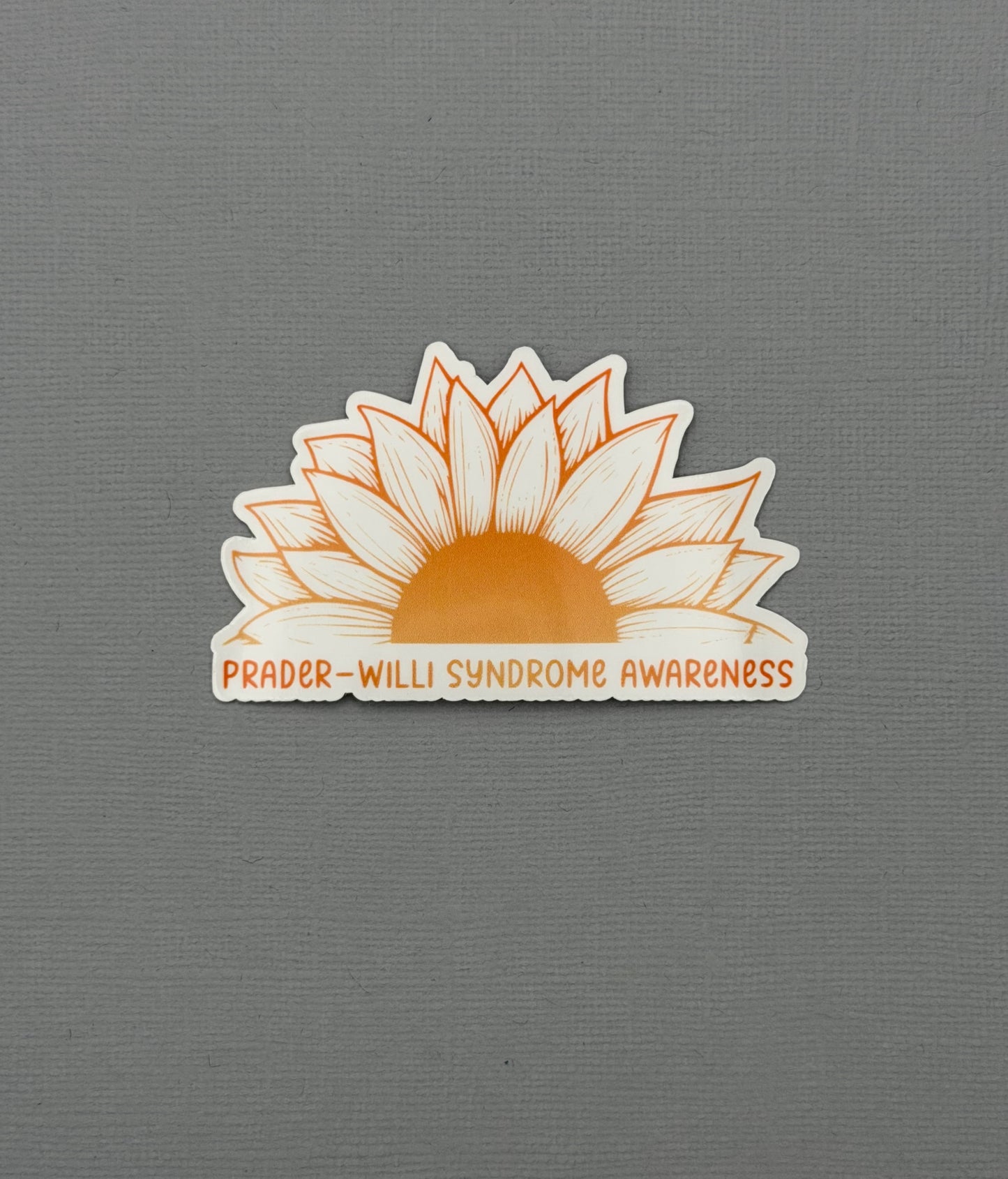 Prader–Willi Syndrome Awareness Sunflower Sticker or Magnet