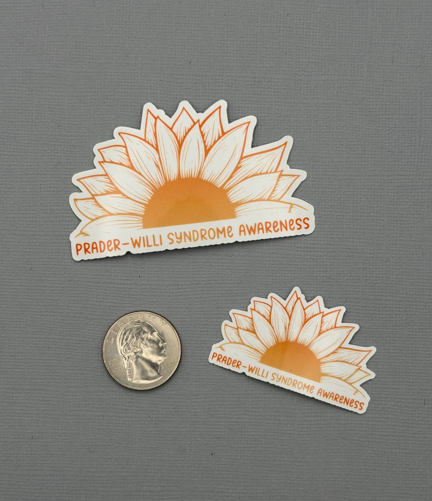 Prader–Willi Syndrome Awareness Sunflower Sticker or Magnet