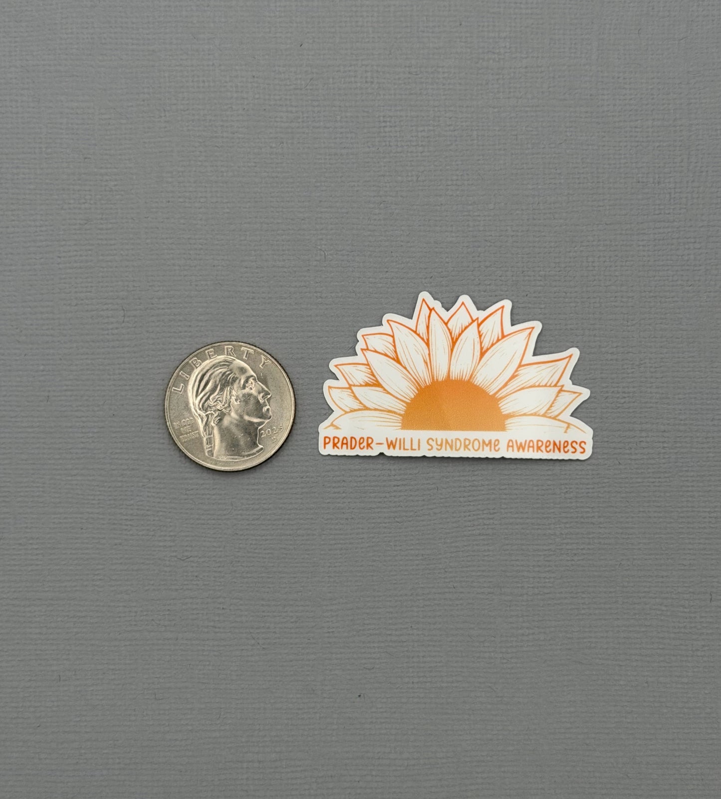 Prader–Willi Syndrome Awareness Sunflower Sticker or Magnet