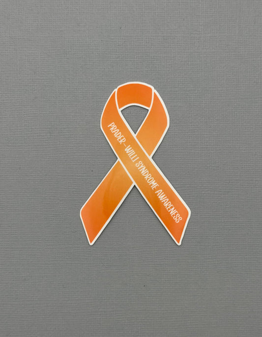 Prader–Willi Syndrome Awareness Ribbon Sticker or Magnet