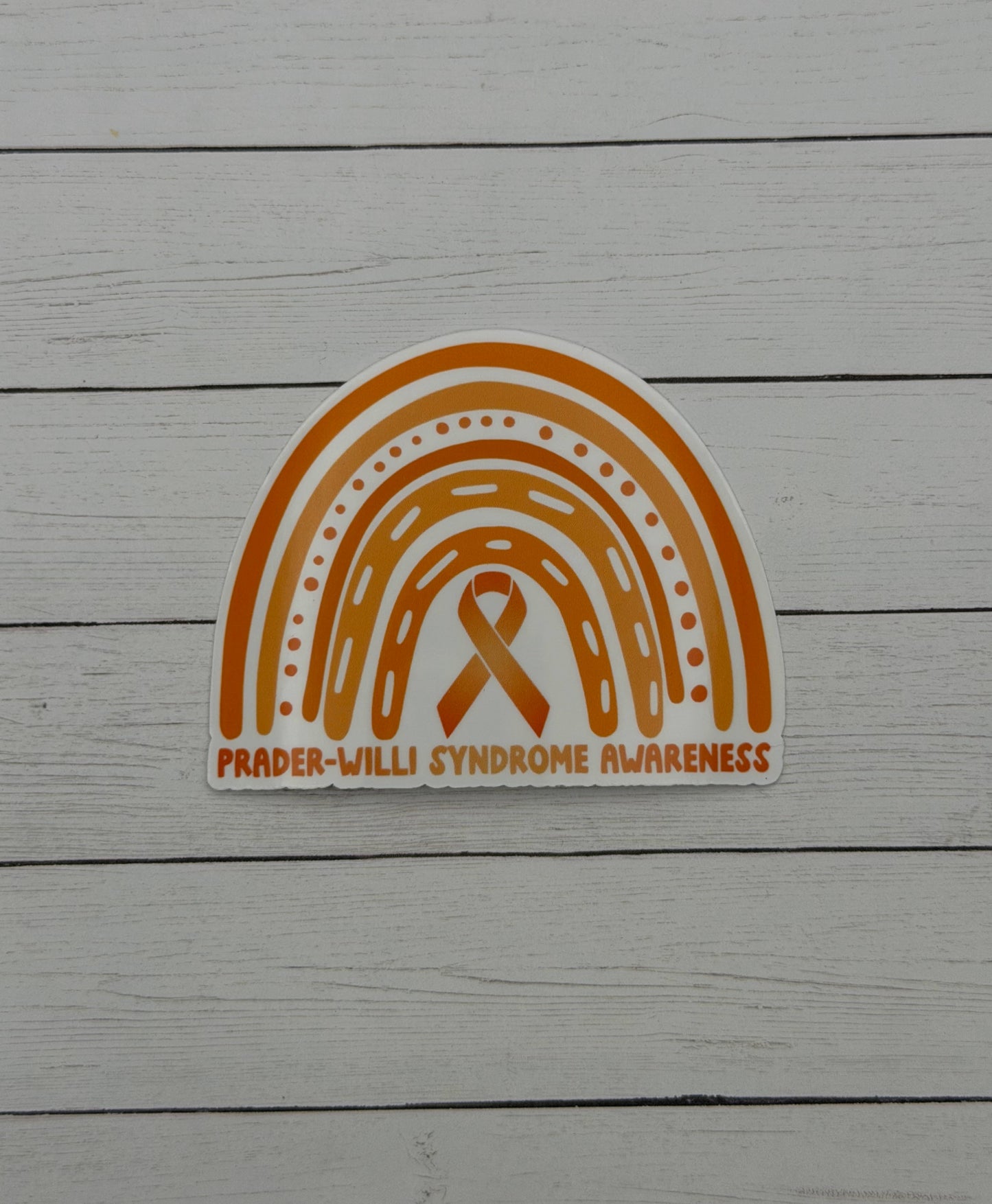 Prader–Willi Syndrome Awareness Rainbow Sticker or Magnet
