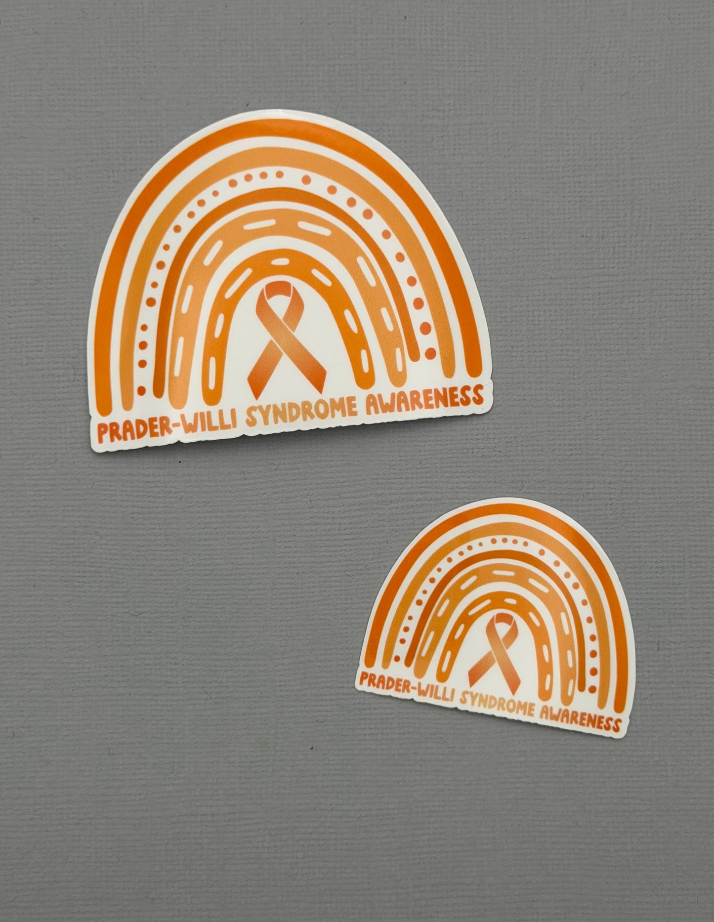 Prader–Willi Syndrome Awareness Rainbow Sticker or Magnet