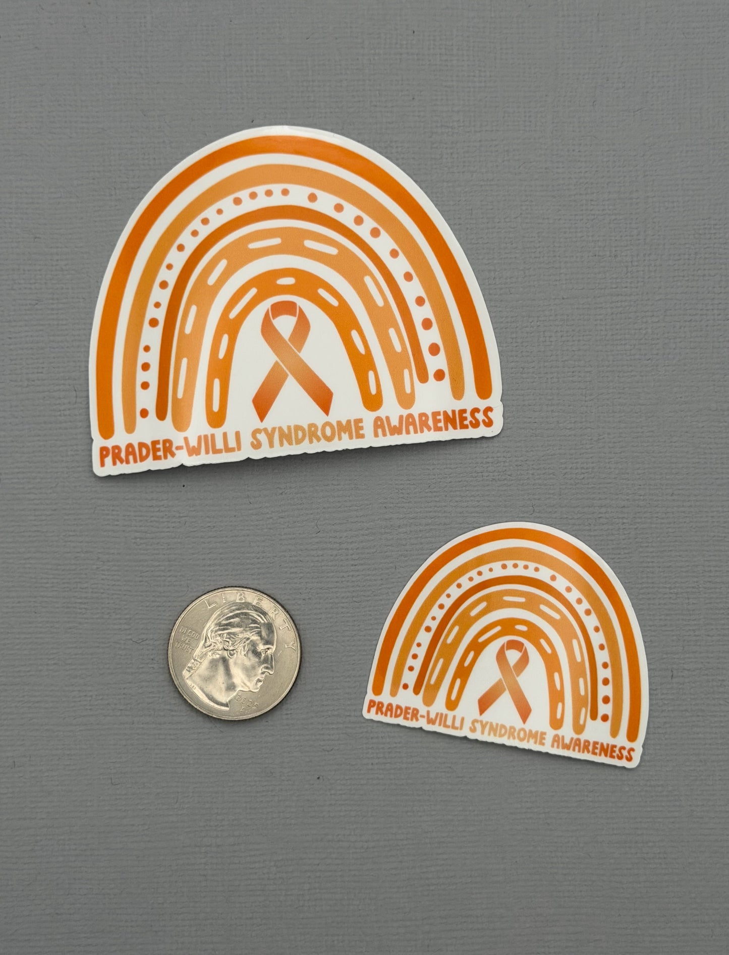 Prader–Willi Syndrome Awareness Rainbow Sticker or Magnet