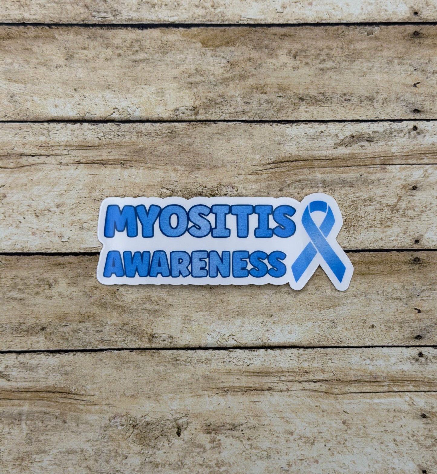 Myositis Awareness with Ribbon Sticker or Magnet