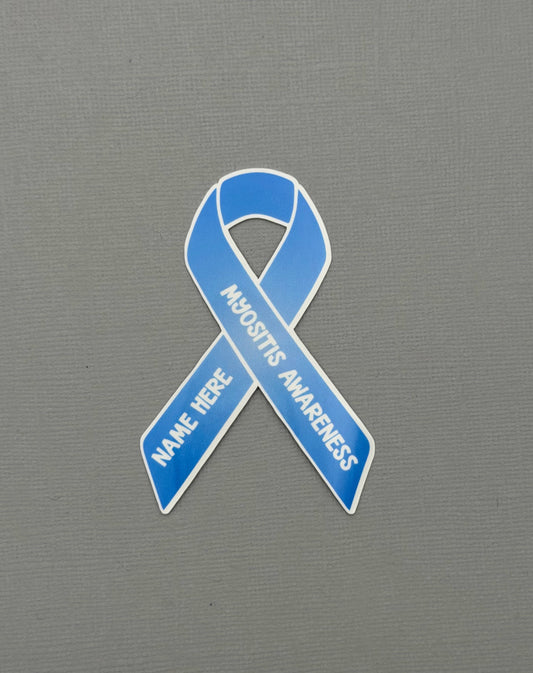 Myositis Awareness Custom Ribbon Sticker