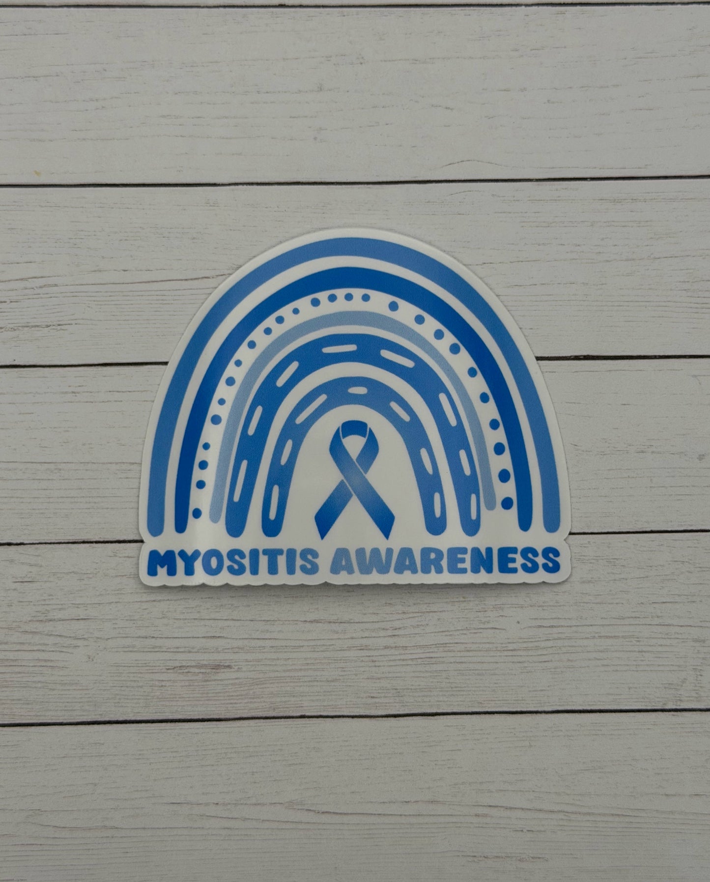 Myositis Awareness Rainbow Sticker or Magnet