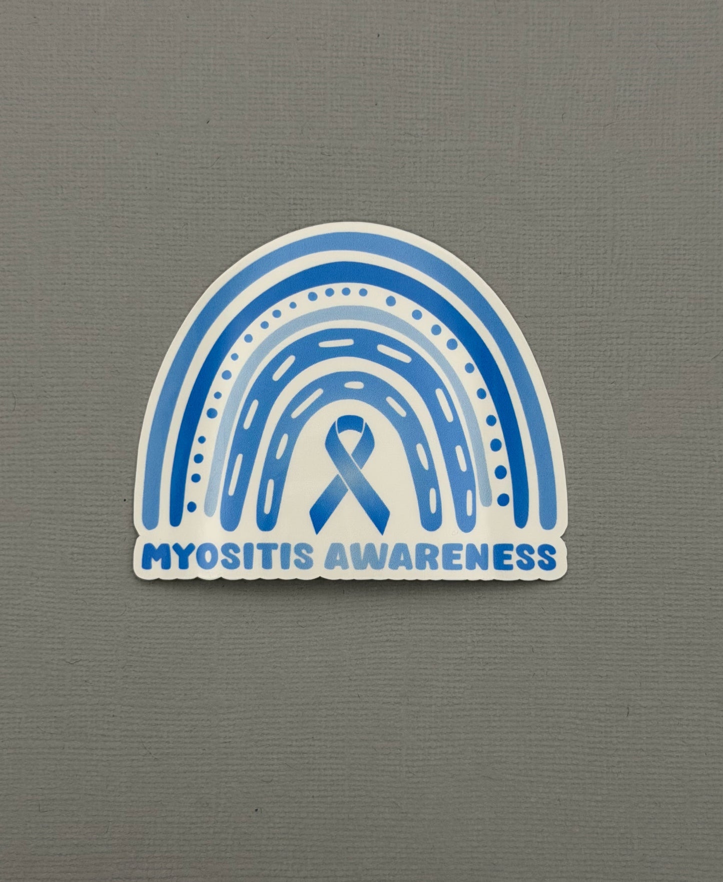 Myositis Awareness Rainbow Sticker or Magnet